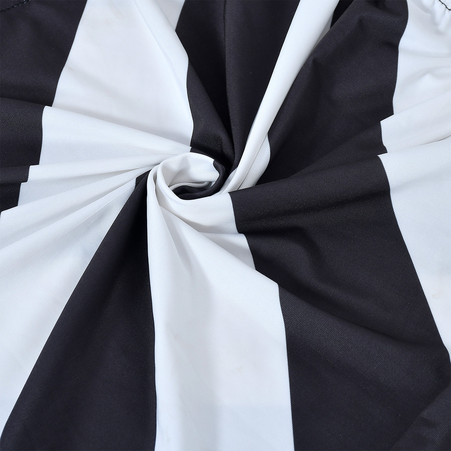 Kuber Industries Strip Printed Elastic Stretchable Polyster Chair Cover For Home, Office, Hotels, Wedding Banquet (Black & White)