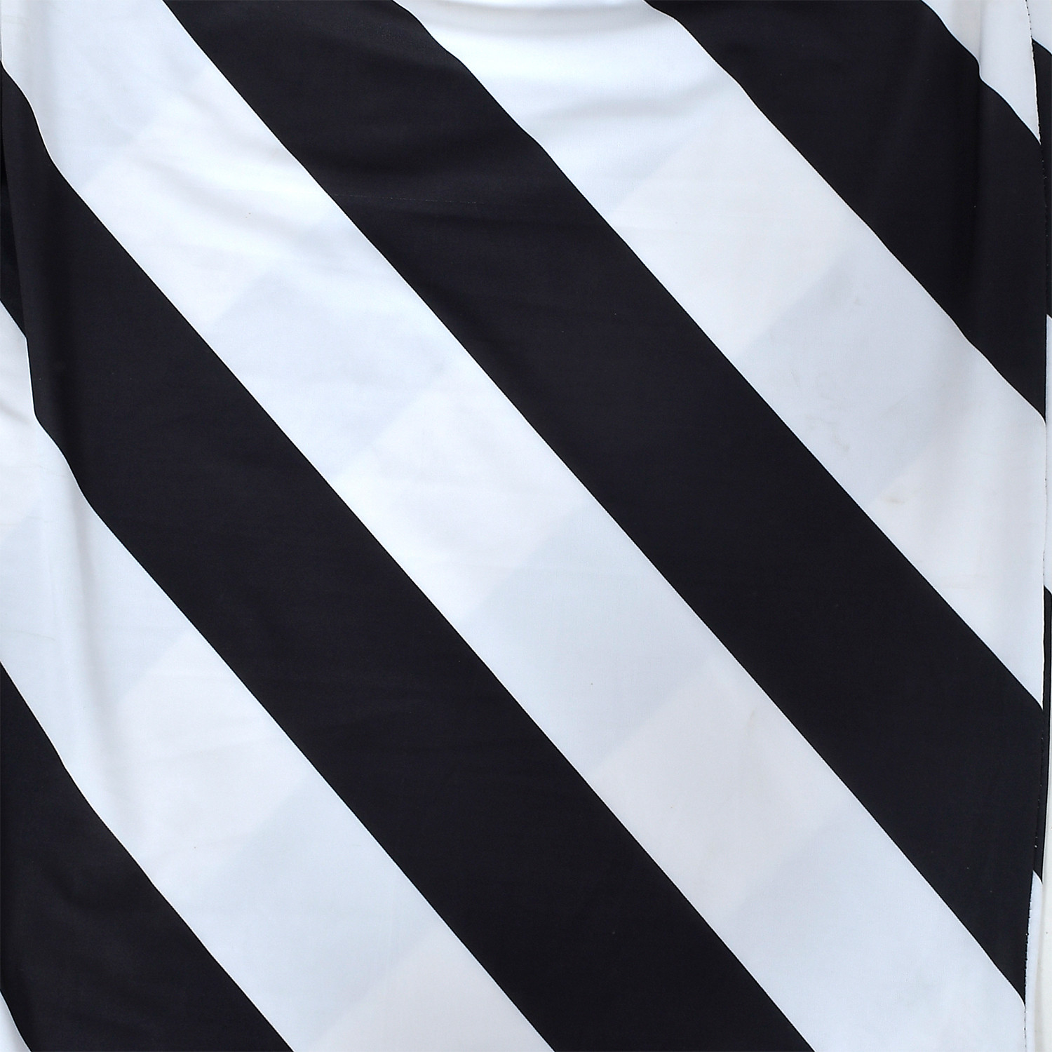 Kuber Industries Strip Printed Elastic Stretchable Polyster Chair Cover For Home, Office, Hotels, Wedding Banquet (Black & White)