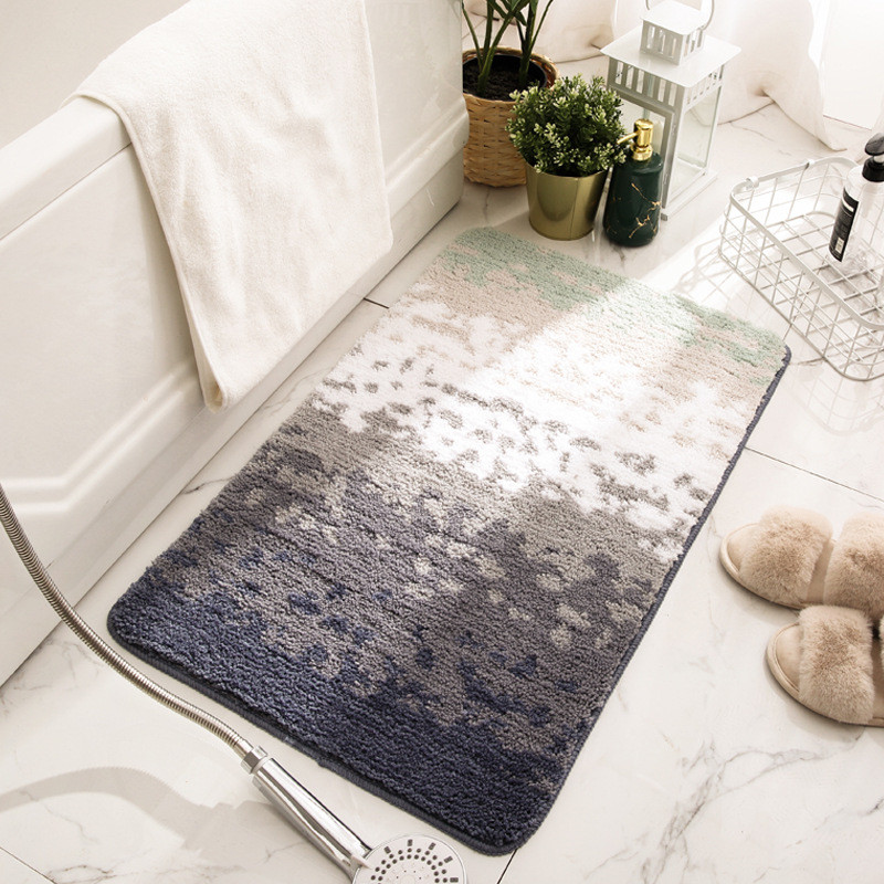 Kuber Industries Stripped Bathroom Mat|Anti-Slip Mat For Bathroom Floor|Extra Soft With TPR Backing|Foot Mats For Home, Living Room, Bedroom (Multi)