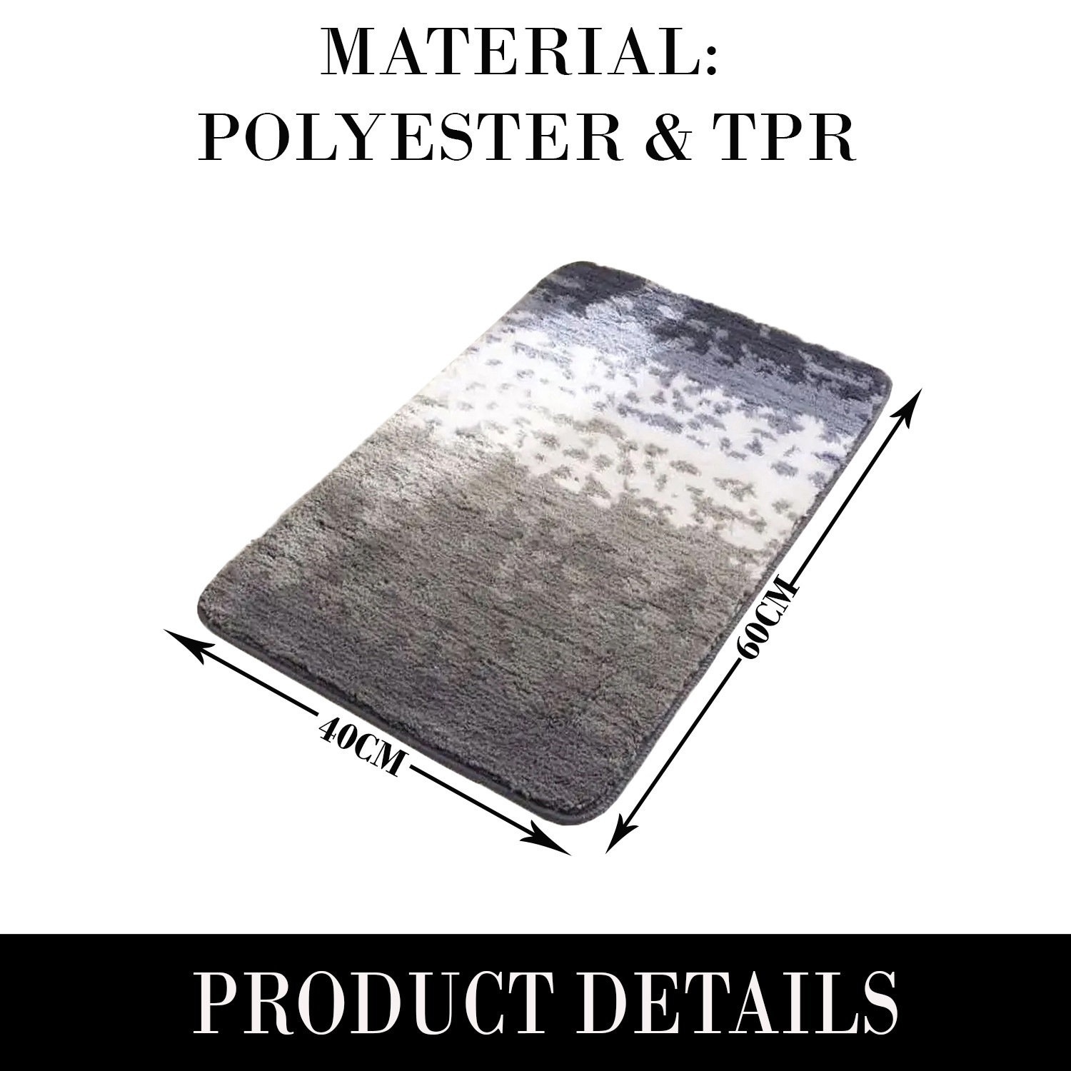 Kuber Industries Stripped Bathroom Mat|Anti-Slip Mat For Bathroom Floor|Extra Soft With TPR Backing|Foot Mats For Home, Living Room, Bedroom (Multi)
