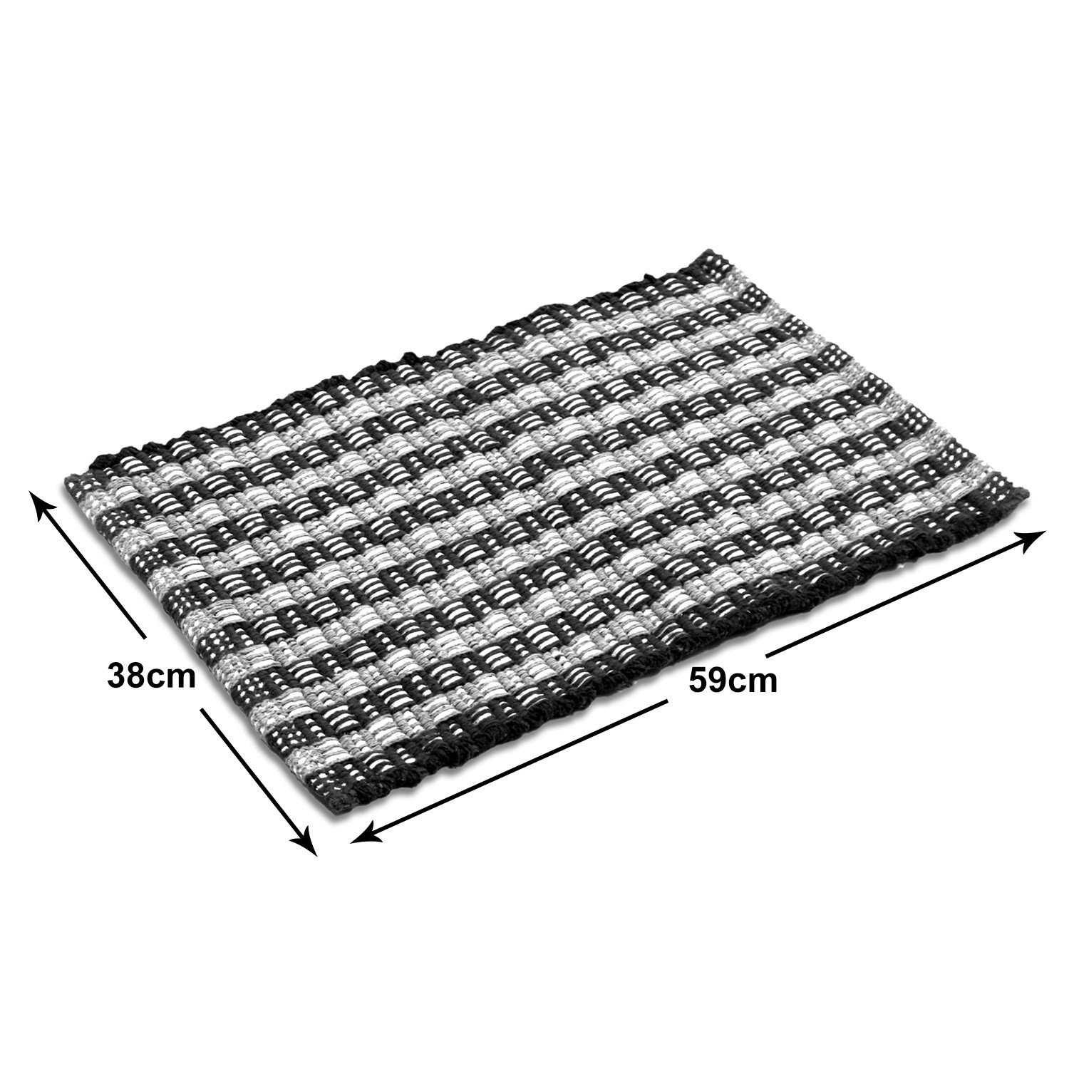 Kuber Industries Strips Design Multiuses Washable Cotton Door Mat, Bathmat, 23
