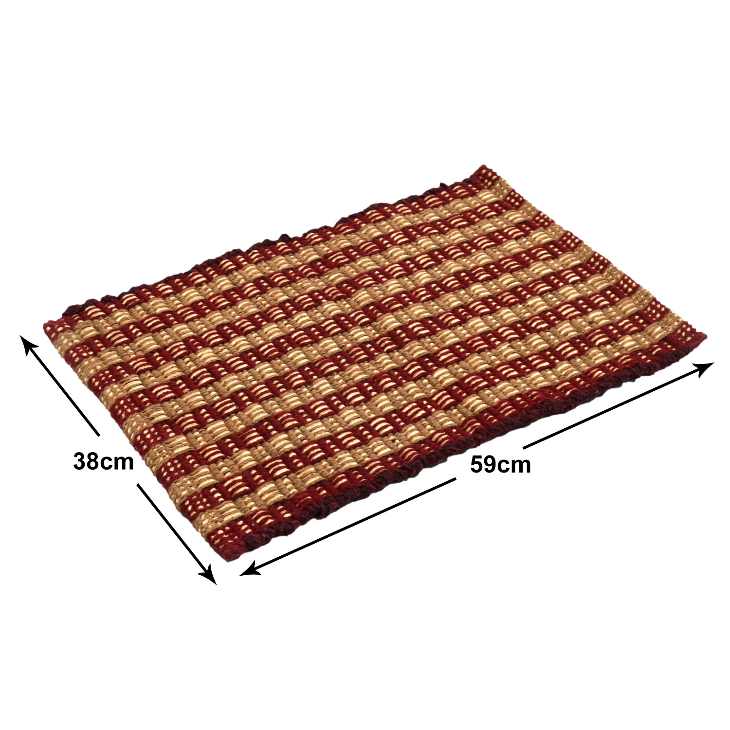 Kuber Industries Strips Design Multiuses Washable Cotton Door Mat, Bathmat, 23