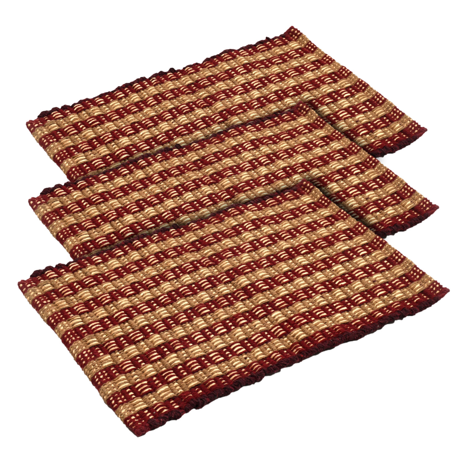 Kuber Industries Strips Design Multiuses Washable Cotton Door Mat, Bathmat, 23