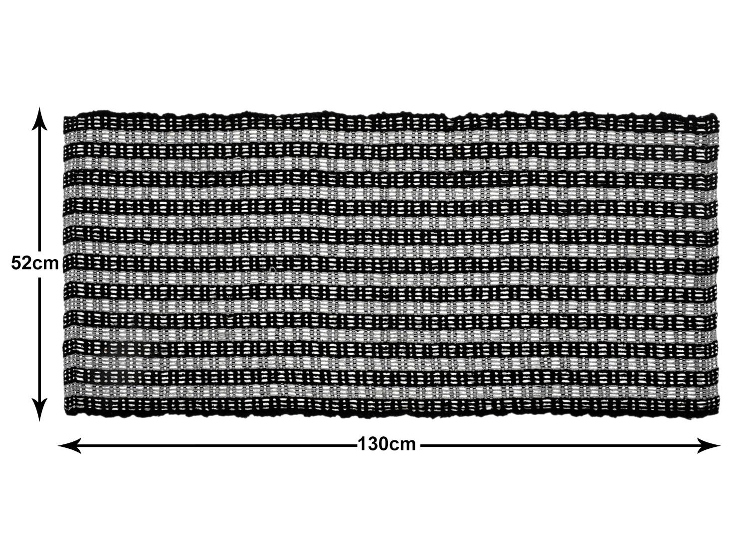 Kuber Industries Strips Design Rug Bedside Runner For Home Décor 4X2 Ft. (Grey)
