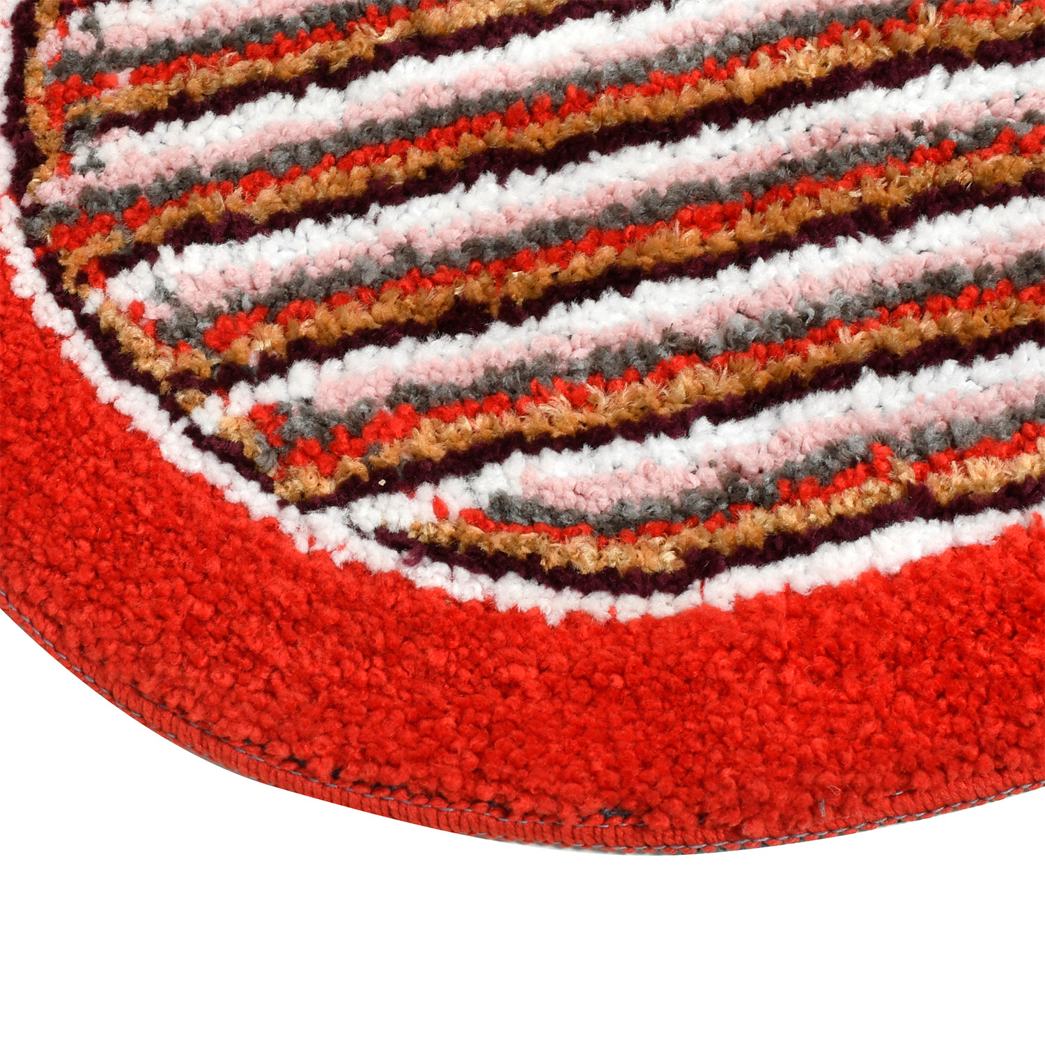 Kuber Industries Strips Design Soft Cotton Doormat Dirts Trapper Mat Bath Door Mat Machine Washable For Porch/Kitchen/Bathroom/Laundry Room (Red)
