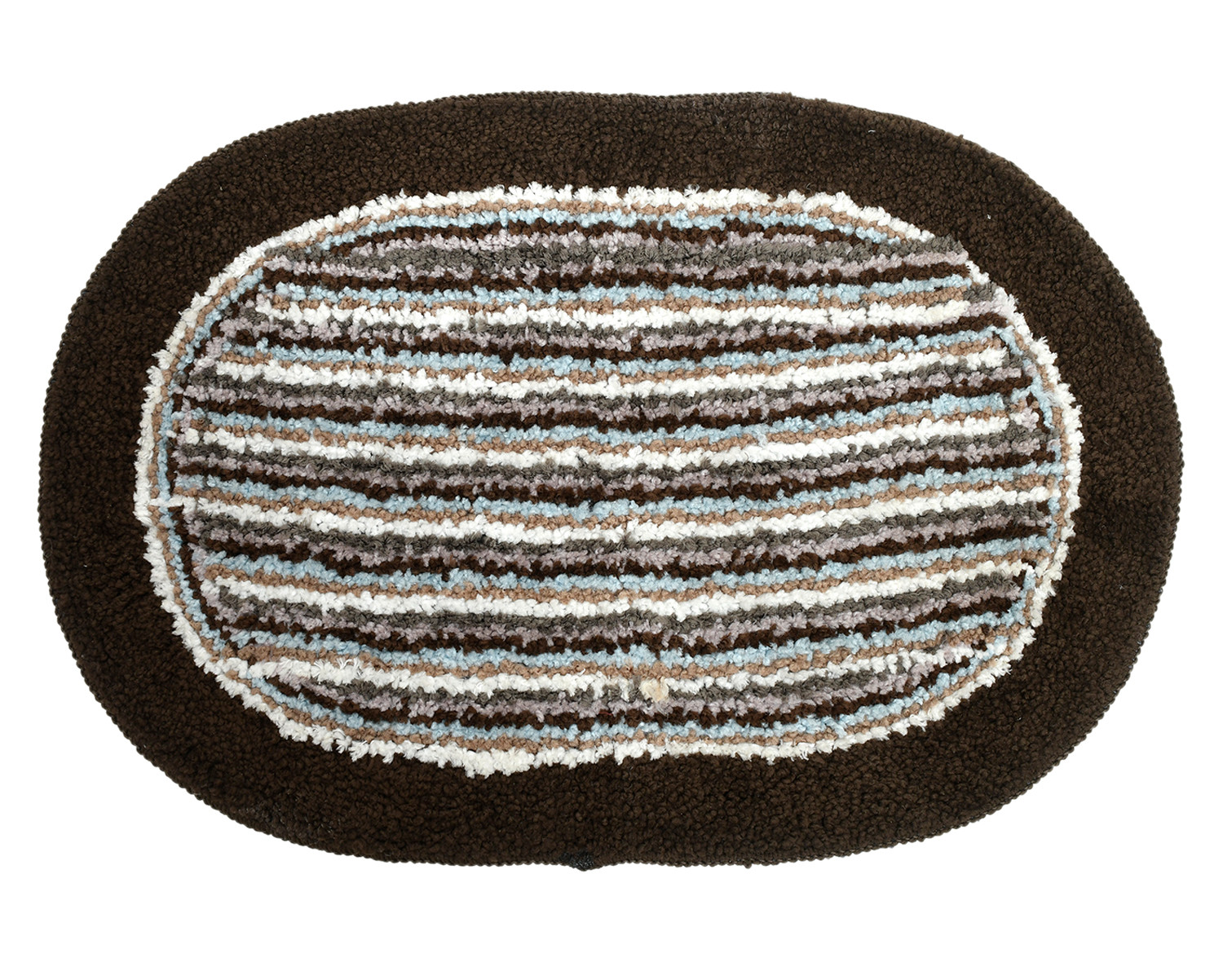 Kuber Industries Strips Design Soft Cotton Doormat Dirts Trapper Mat Bath Door Mat Machine Washable For Porch/Kitchen/Bathroom/Laundry Room- Pack of 3 (Red & Blue & Brown)