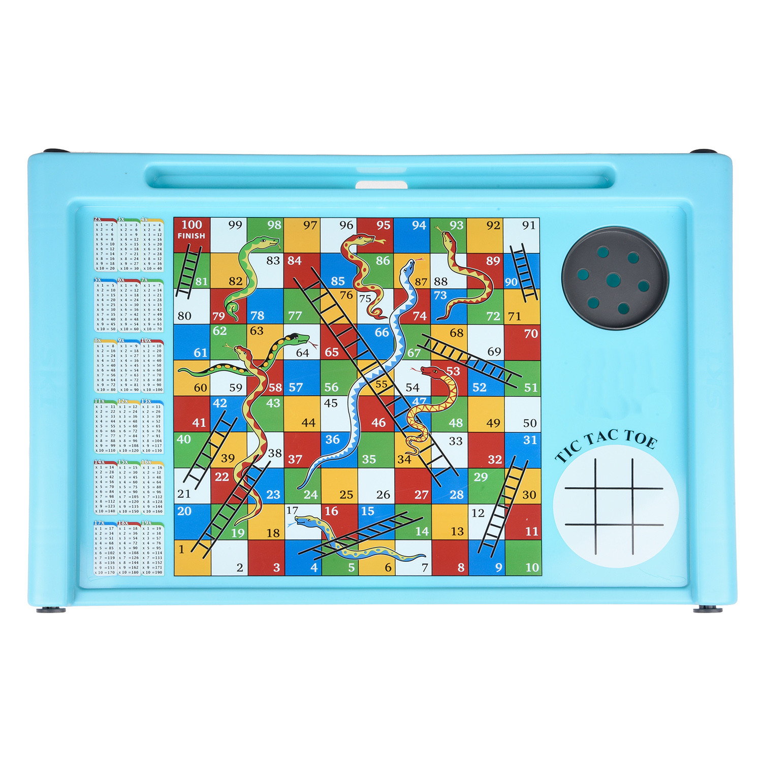 Kuber Industries Study Table | Study Bed Table for Kids | Foldable Study Table | Ludo Game Table for Kids | Laptop Support Table | Kids Gaming Study Ludo Table with Bottle Holder | Green