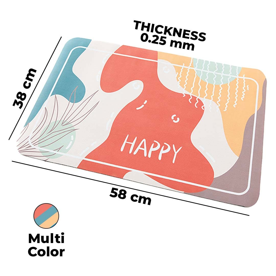 Kuber Industries Stylish Bathroom Mat|Machine Washable & Quick Dry|Anti Skid|Multi-Utility Luxury Floor Mat for Living Room,Bedroom,Entrances & Other Indoor Spaces|HY05|38 x 58 cm|Multicolor