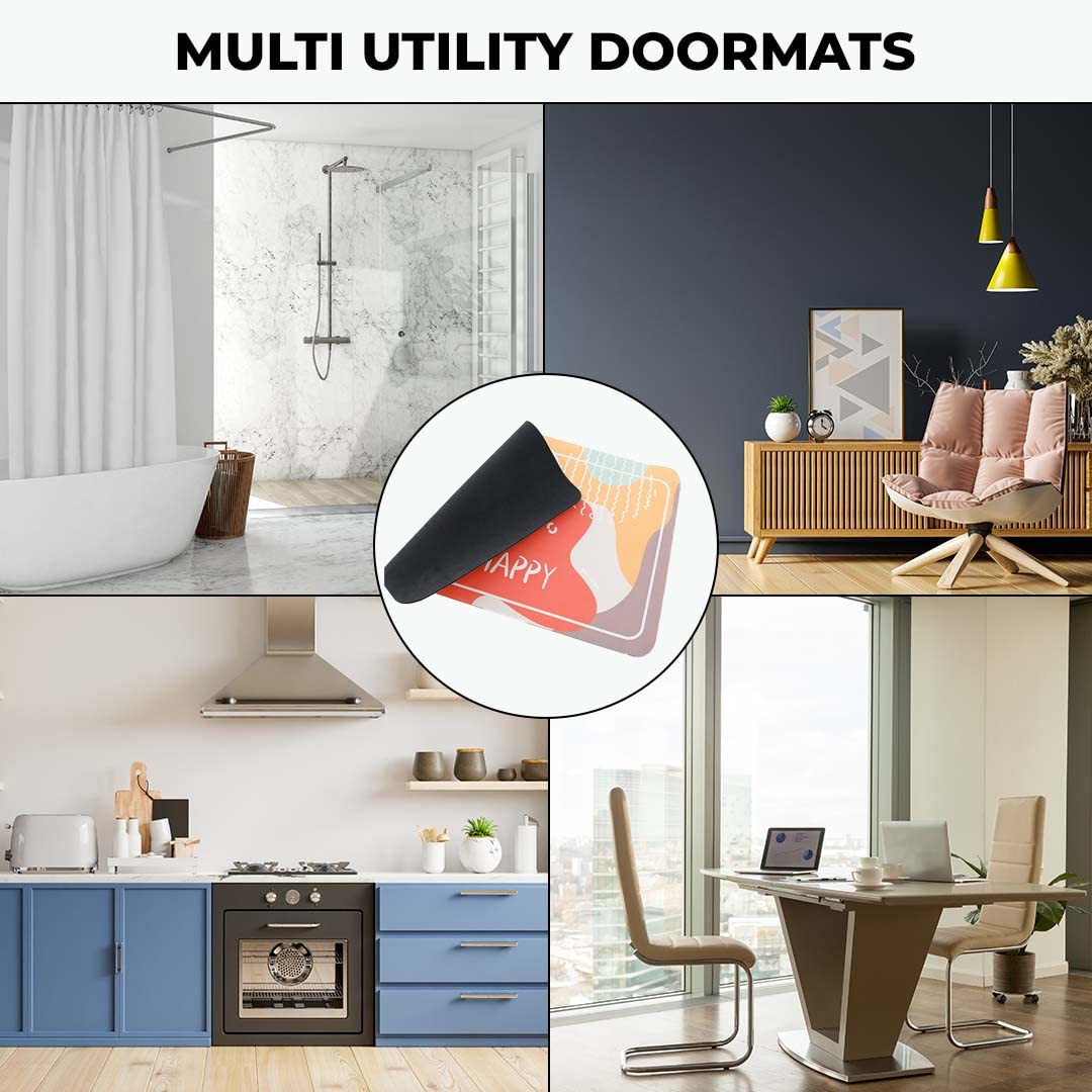 Kuber Industries Stylish Bathroom Mat|Machine Washable & Quick Dry|Anti Skid|Multi-Utility Luxury Floor Mat for Living Room,Bedroom,Entrances & Other Indoor Spaces|HY05|38 x 58 cm|Multicolor