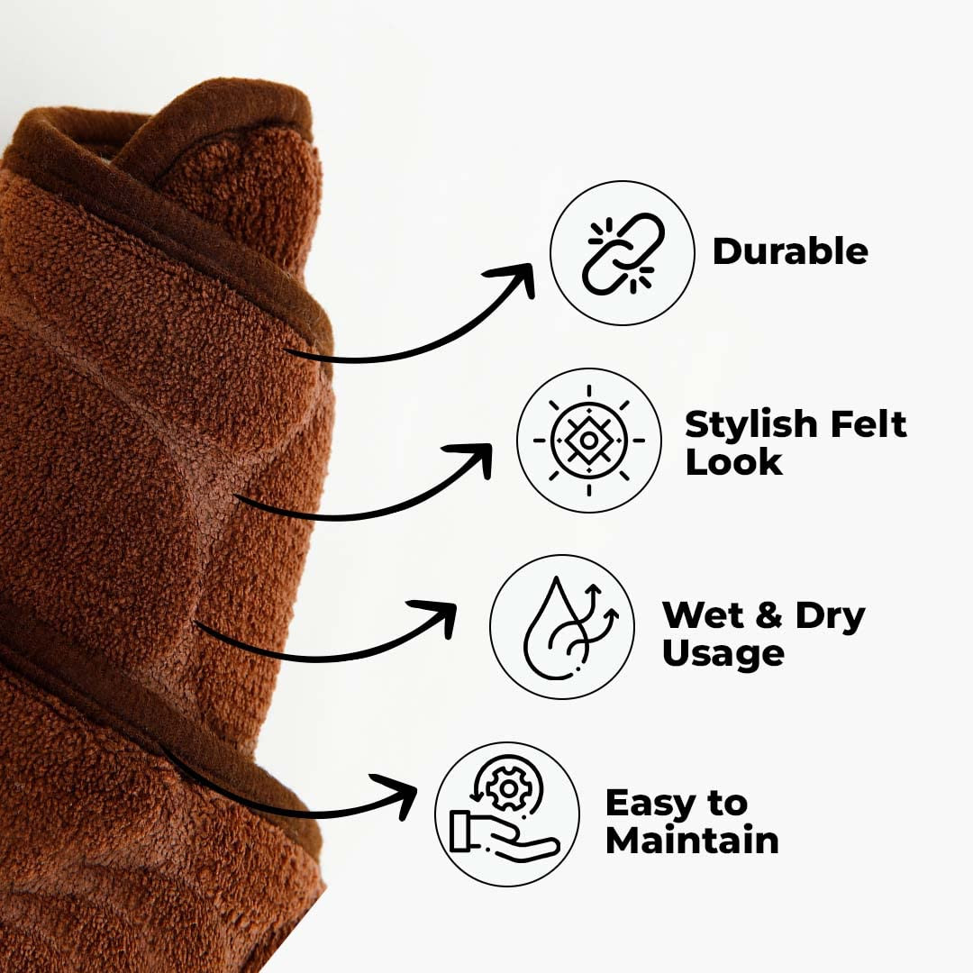 Kuber Industries Stylish Door Mat with Leopard Print Design|Super Absorbent & Comfortable|Anti Skid Bathroom Mat|Multi-Utility Mat for Living Room,Bedroom & Other Spaces|SZ-01|40 x 60 cm,Brown
