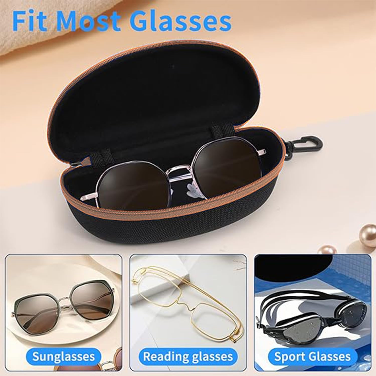 Kuber Industries Sunglass Cases Set of 2|Goggles Organizer Box For Men, Women|Durable Shades Organizer (Random Color)
