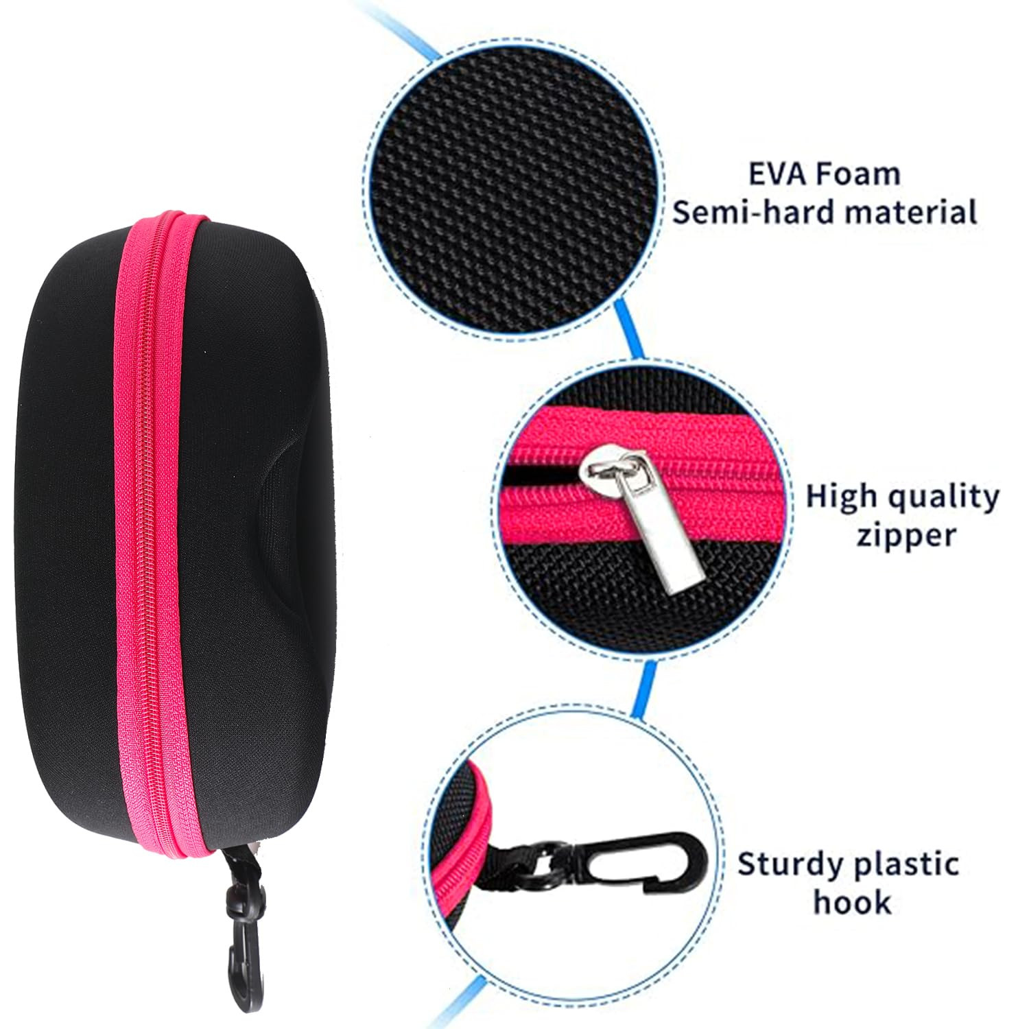 Kuber Industries Sunglass Cases Set of 2|Goggles Organizer Box For Men, Women|Durable Shades Organizer (Random Color)
