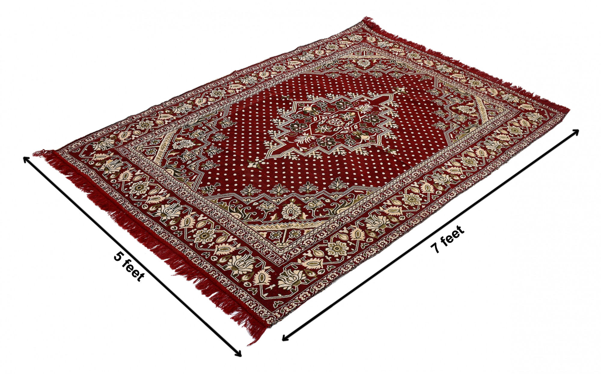 Kuber Industries Super Soft Area Rugs Silky Smooth Bedroom Mats for Living Room Kids Room Baby Room Dormitory Home Decor Carpet-5 x 7 Feet (Maroon)