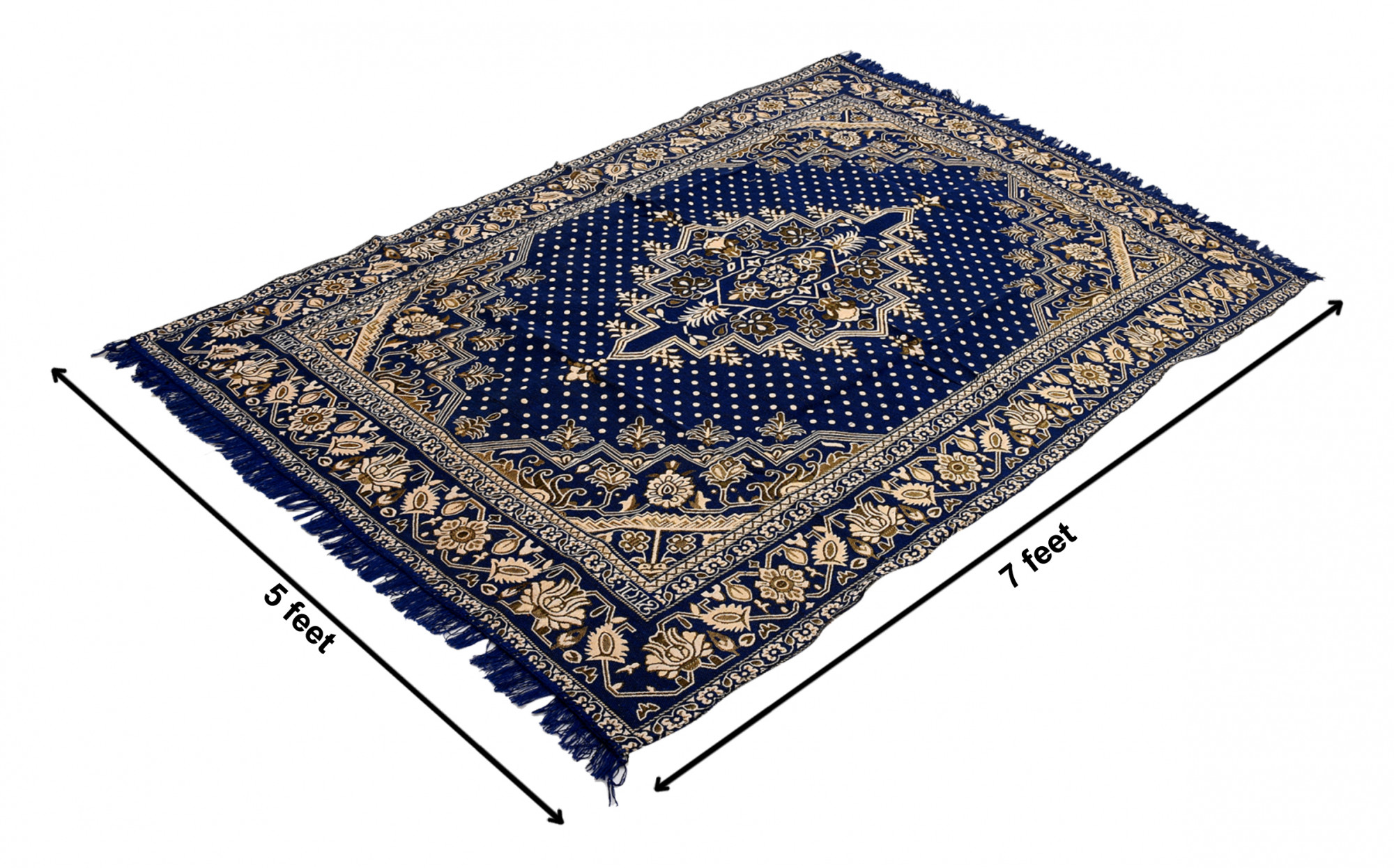 Kuber Industries Super Soft Area Rugs Silky Smooth Bedroom Mats for Living Room Kids Room Baby Room Dormitory Home Decor Carpet-5 x 7 Feet (Blue)