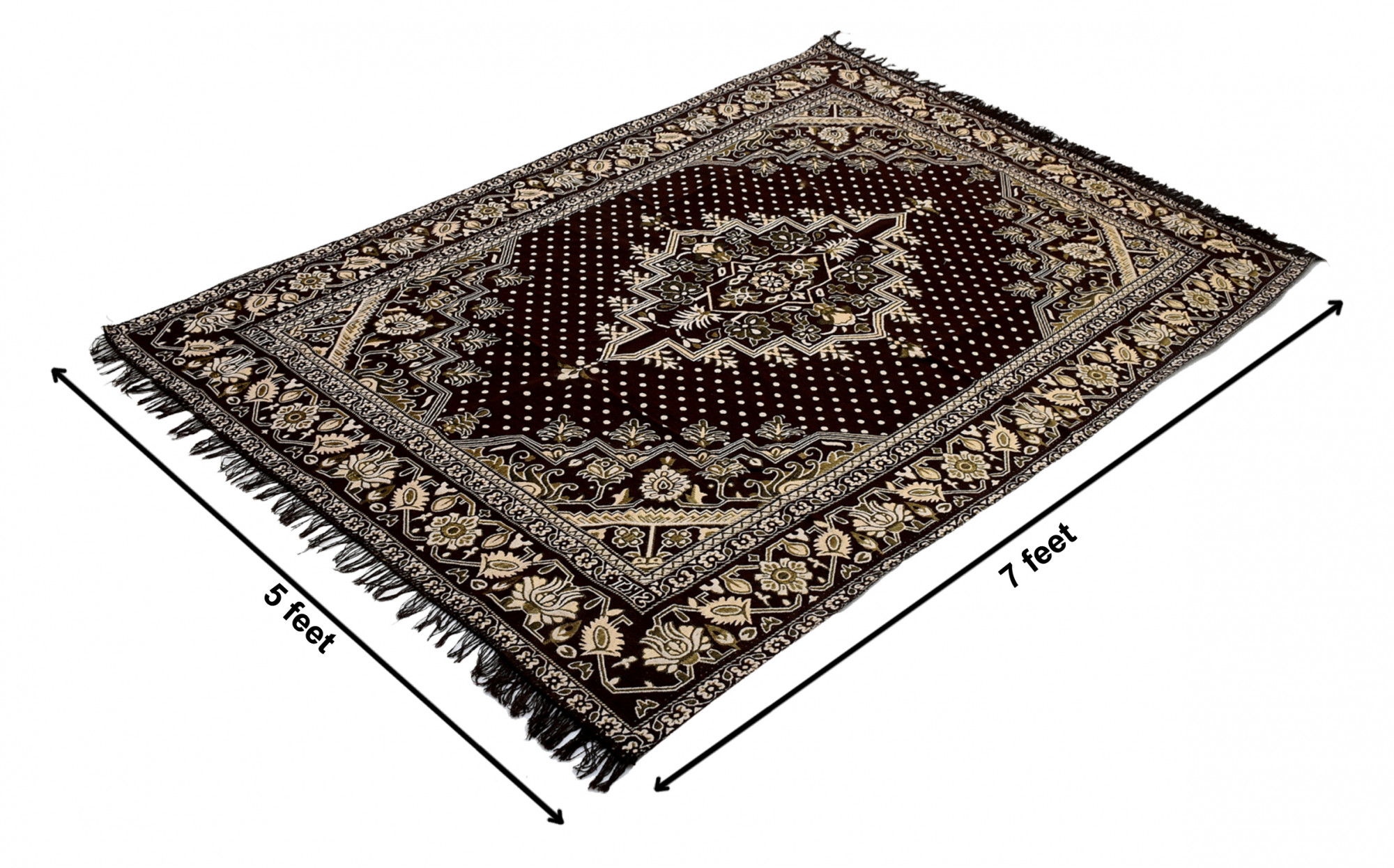 Kuber Industries Super Soft Area Rugs Silky Smooth Bedroom Mats for Living Room Kids Room Baby Room Dormitory Home Decor Carpet-5 x 7 Feet (Brown)