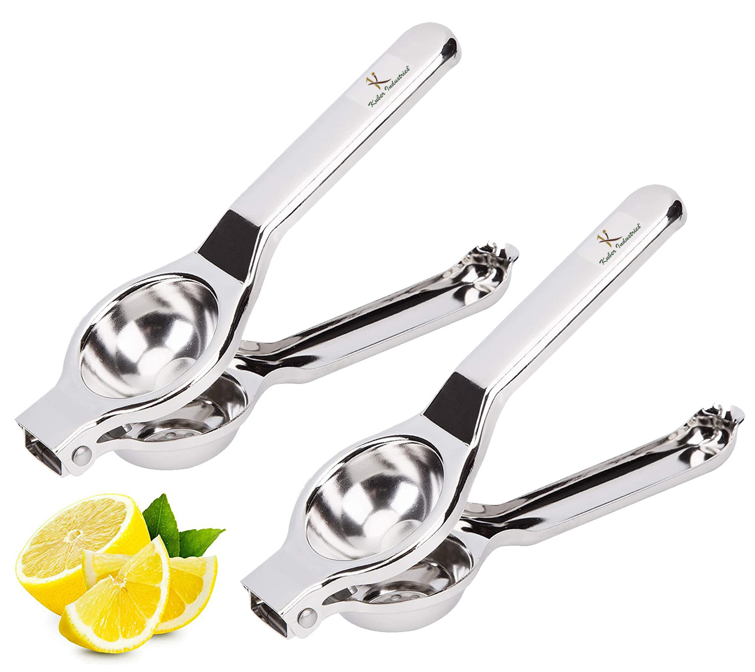 Kuber Industries Super Stainless Steel Lemon Squeezer with Attached Bottle Opener (Silver)-KUBMRT11435