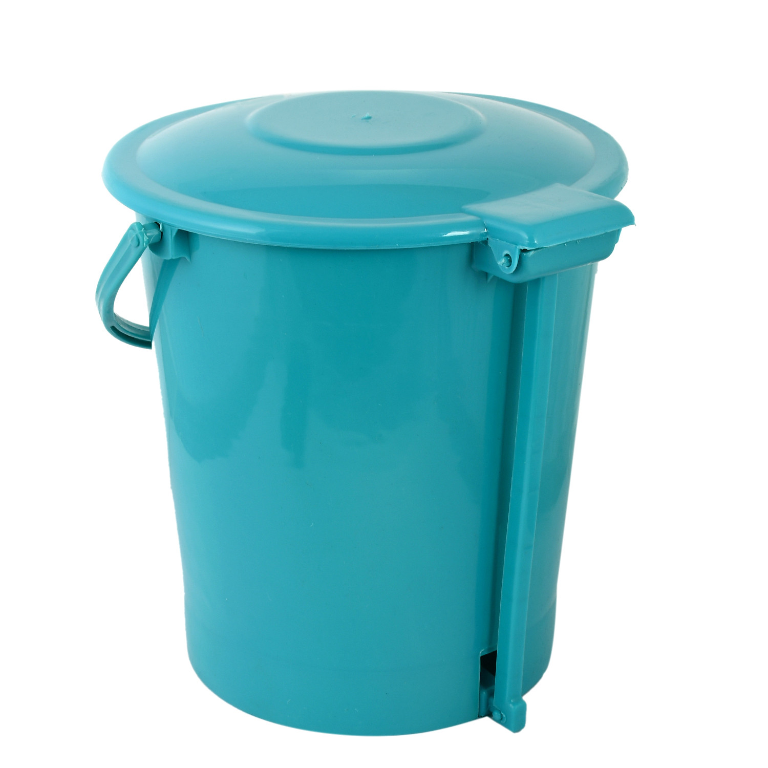 Kuber Industries Swach Bharat Plastic Dustbin Garbage Bin with Handle,10 Liters (Green) -CTKTC38073