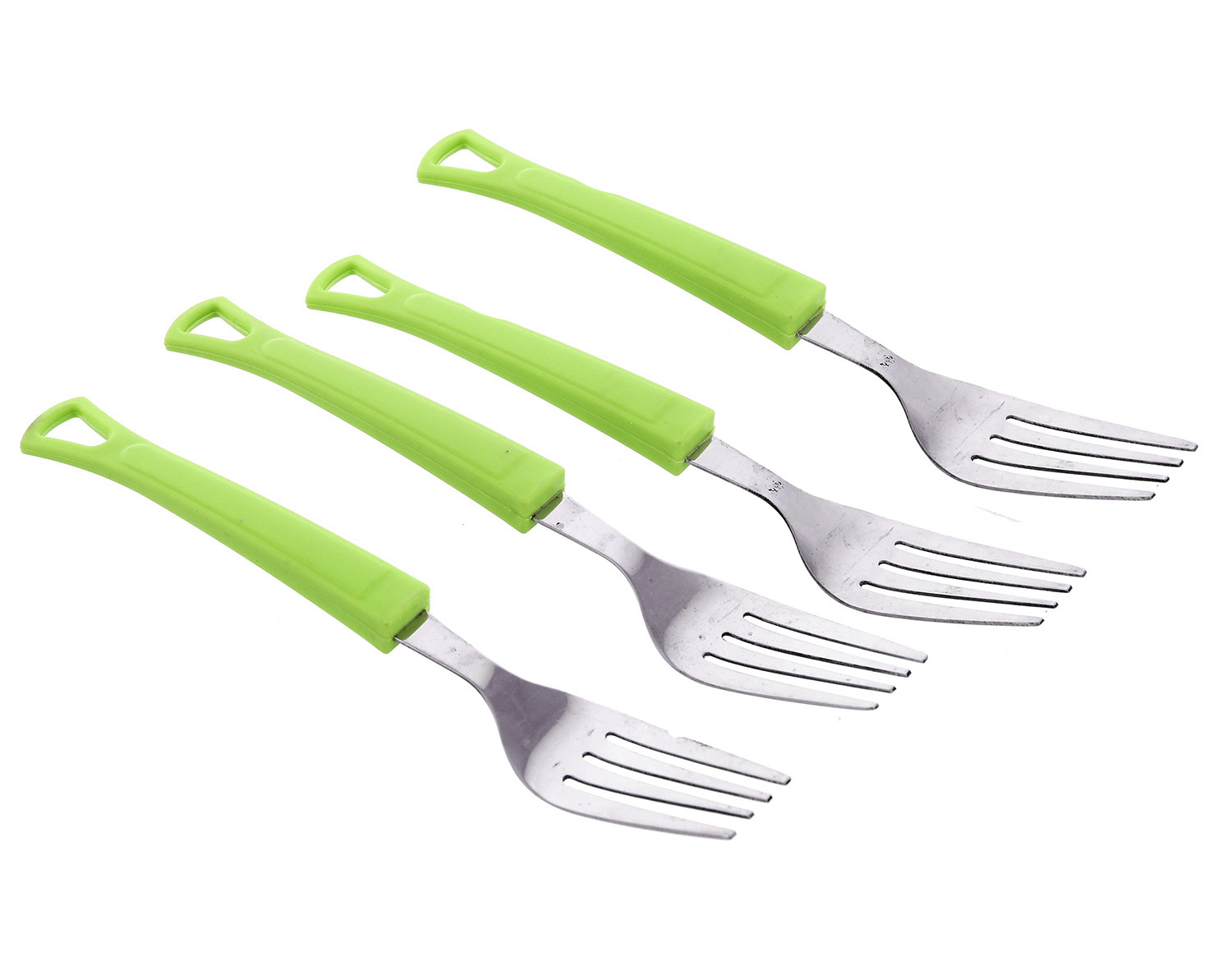 Kuber Industries Swastic Cutlery Set 24 pcs with Stand Made from Stainless Steel and ABS Plastic (Green) -CTKTC39444