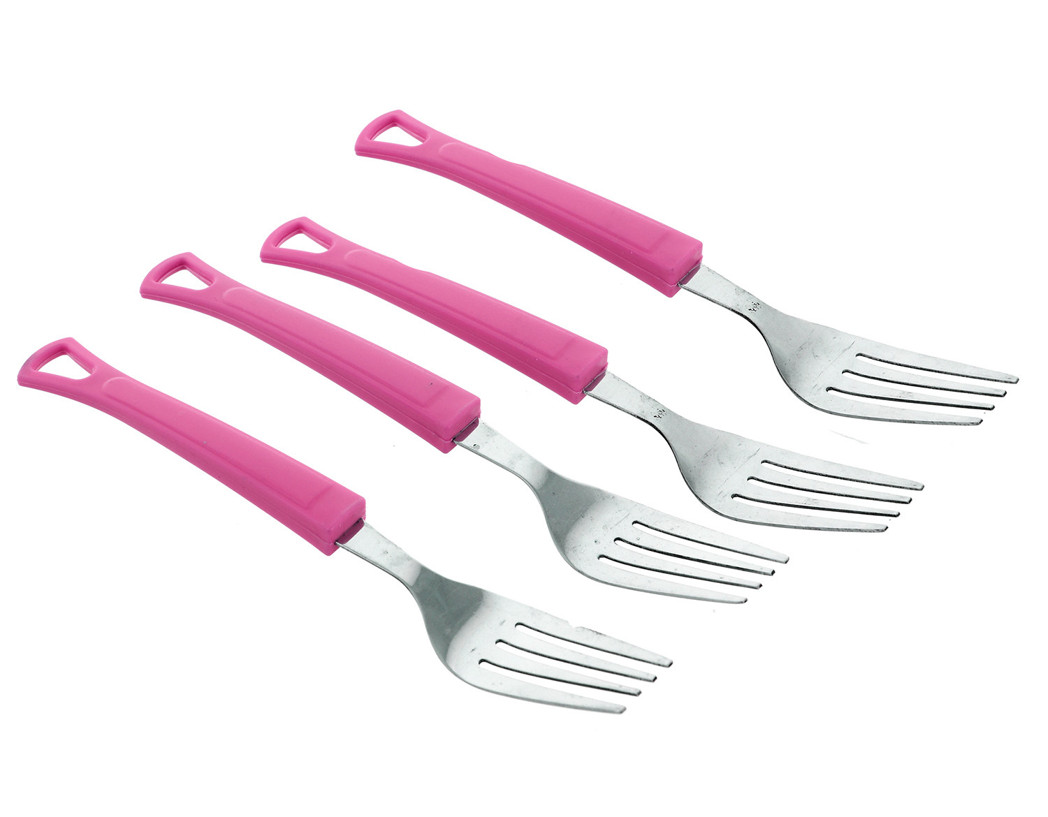 Kuber Industries Swastic Cutlery Set 24 pcs with Stand Made from Stainless Steel and ABS Plastic (Pink) -CTKTC39440