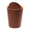 Kuber Industries Swinging Lid Dustbin|Plastic Garbage Waste Bin|Trash Can for Living Room|Kitchen|Office|6 Litre (Brown)