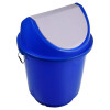Swinging Lid Dustbin|Plastic Garbage Waste Bin|Trash Can with Handle for Bathroom|Shop|Office|25 Liter (Blue)