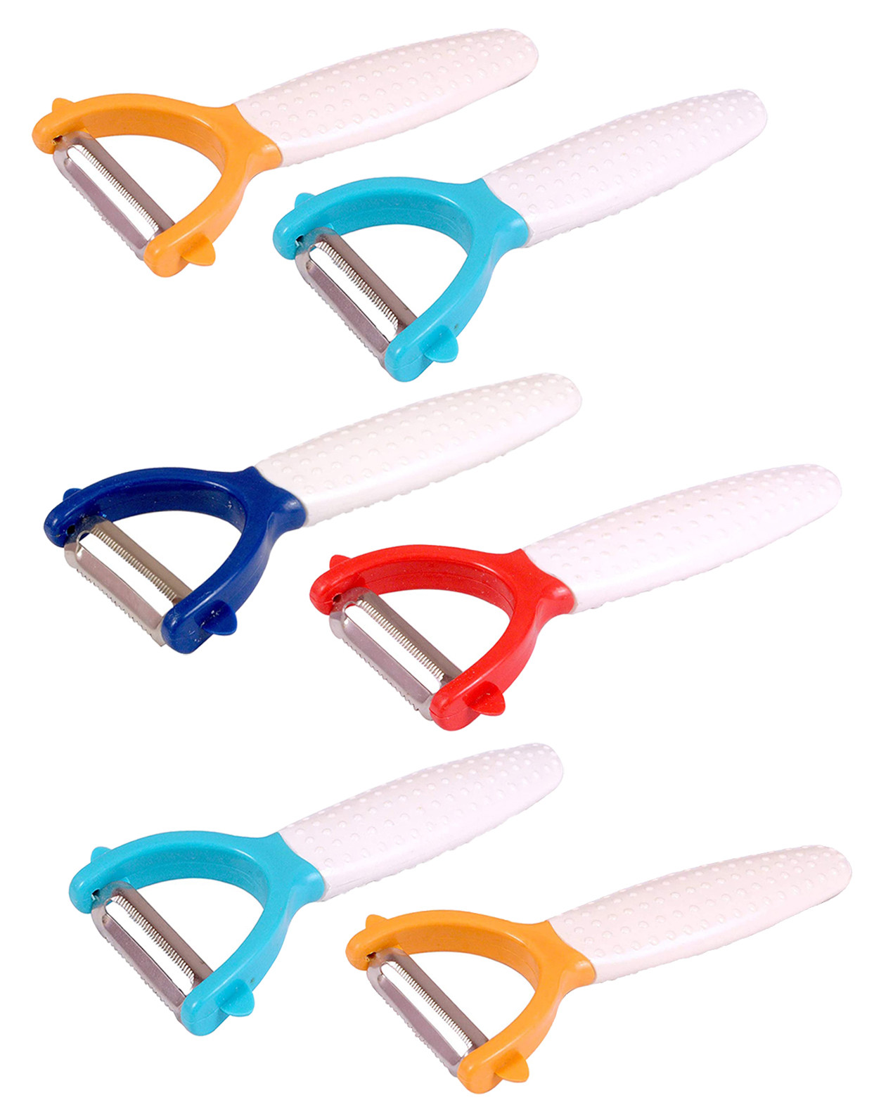 Kuber Industries Swiss Classic Multipurpose Peeler/Vegetable Scrapper Double Edge Serrated (Multi)