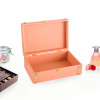 Synthetic Leather Trunk Box/Jewellery Organisers Storage Box with Lock | Ornament/Jewellery Gift Box for Women | Jewel Organizer Case for Gifting | Pink