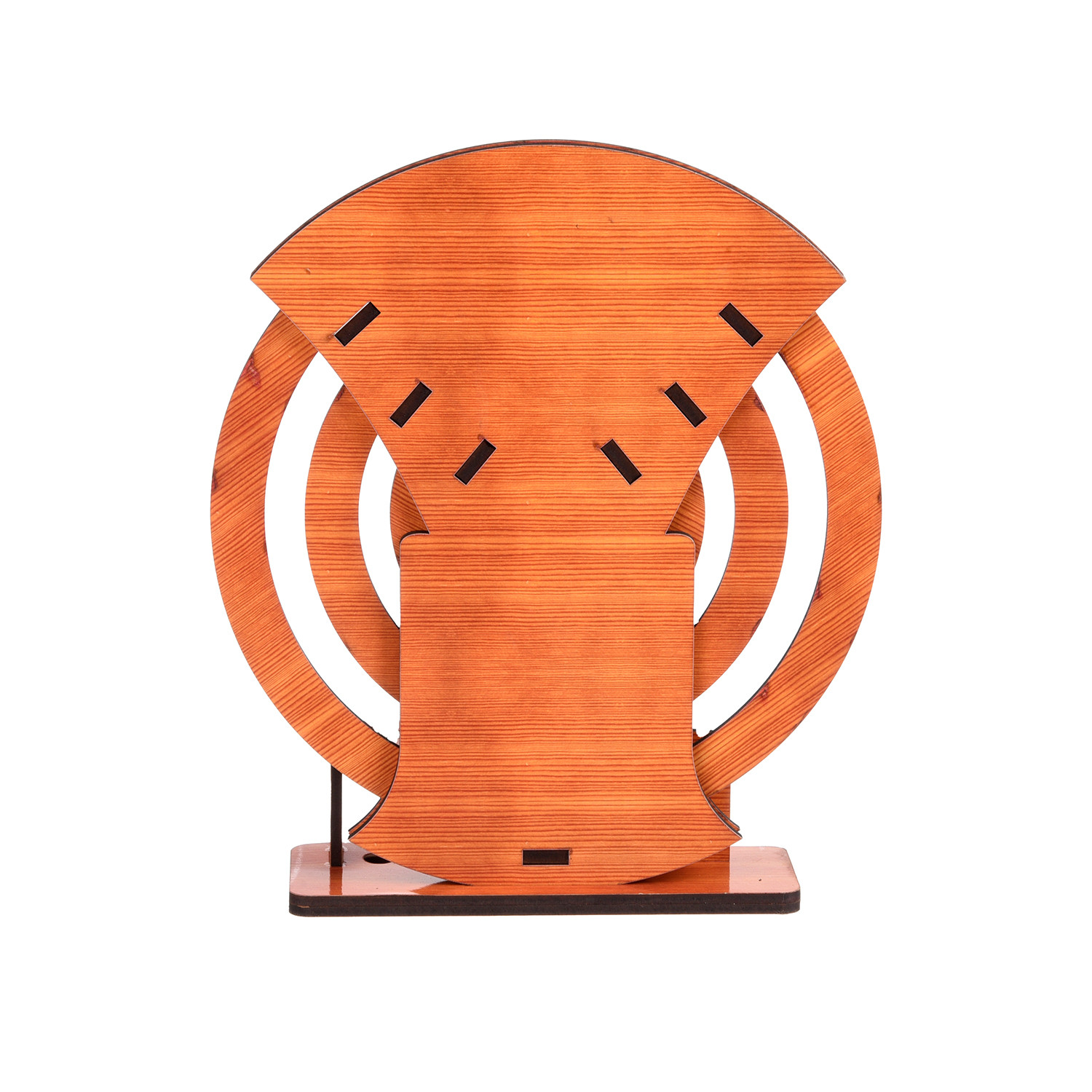 Kuber Industries Table Clock | Wooden Desk Organizer | Infinite Table Calendar | Pen-Pencil Holder | Table Watch Organizer For Home Décor | office | Brown