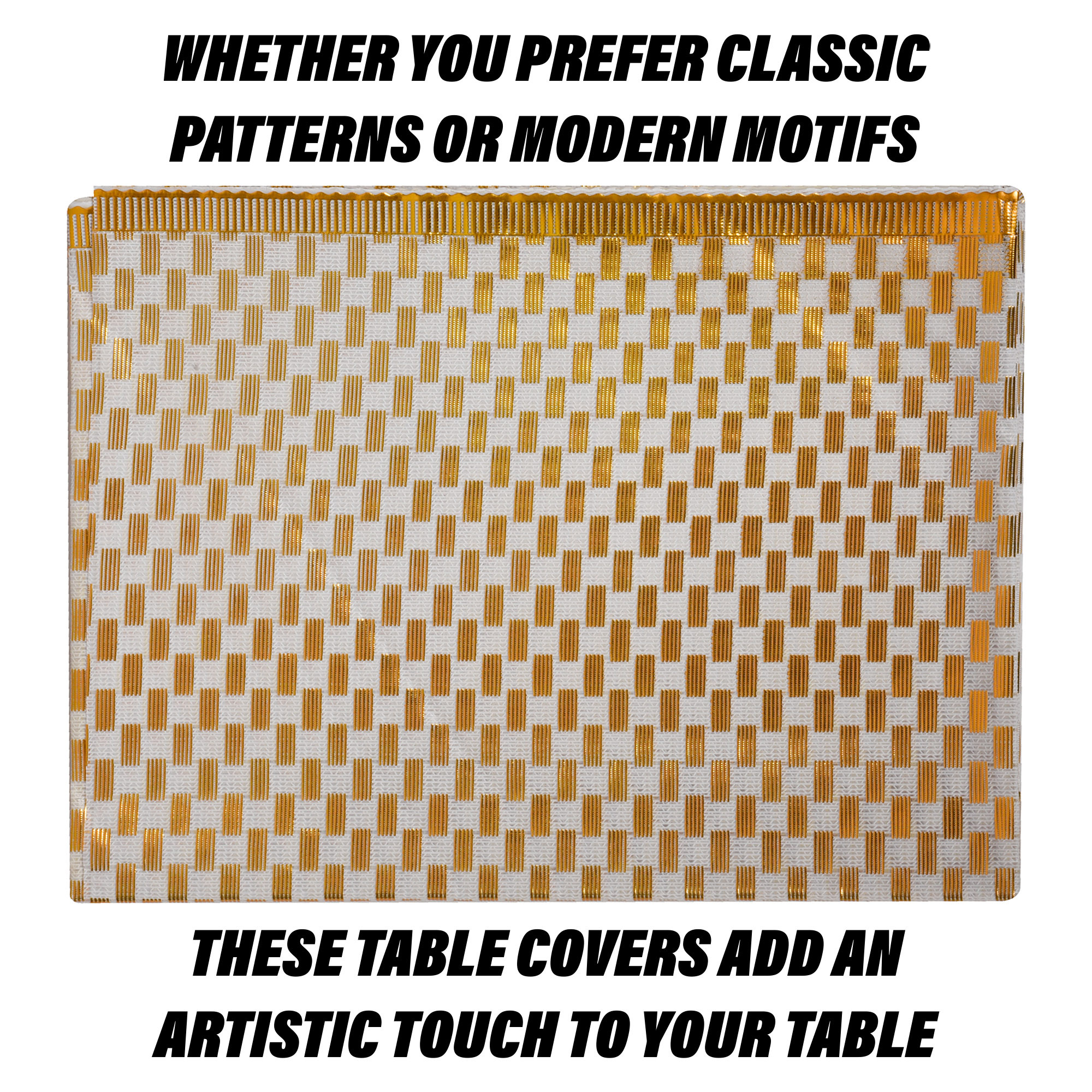 Kuber Industries Table Cover  Polyvinyl Dining Table Cloth Cover  Center Table Cover  Table Cover for Kitchen Table  Lining Table Cover for Hall Dcor  54x84 Inch  Golden