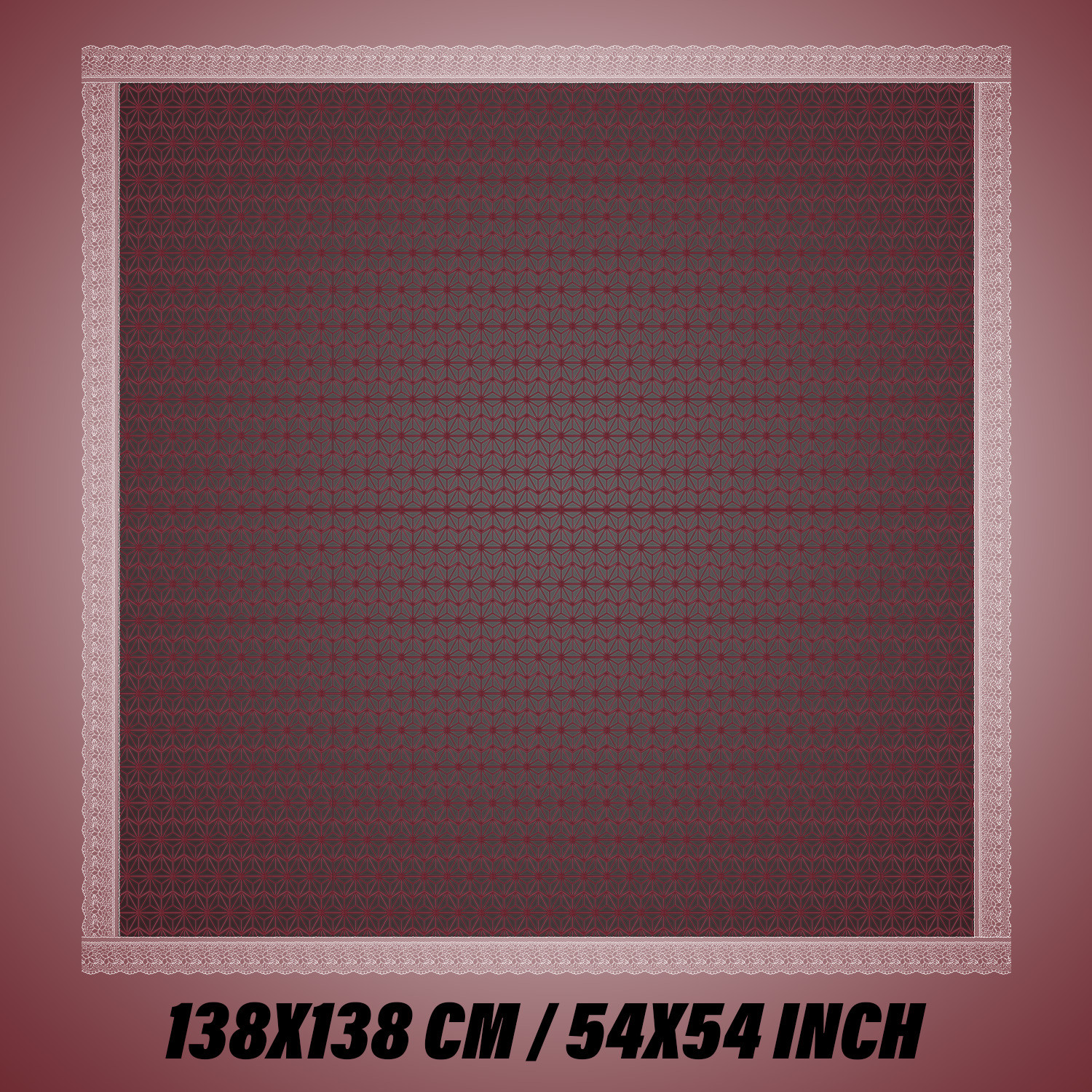 Kuber Industries Table Cover | PVC Dining Table Cover | Table Cloth | Center Table Cover | Table Cover for Kitchen Table | Self Star Table Cover for Hall Décor | 54 Inch | Brown