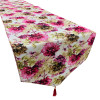 Kuber Industries Table Runner | Jute Digital Flower Print Dining Table Runner | Coffee Table Runner for Home Decor | Wedding | Parties | Large | Pink