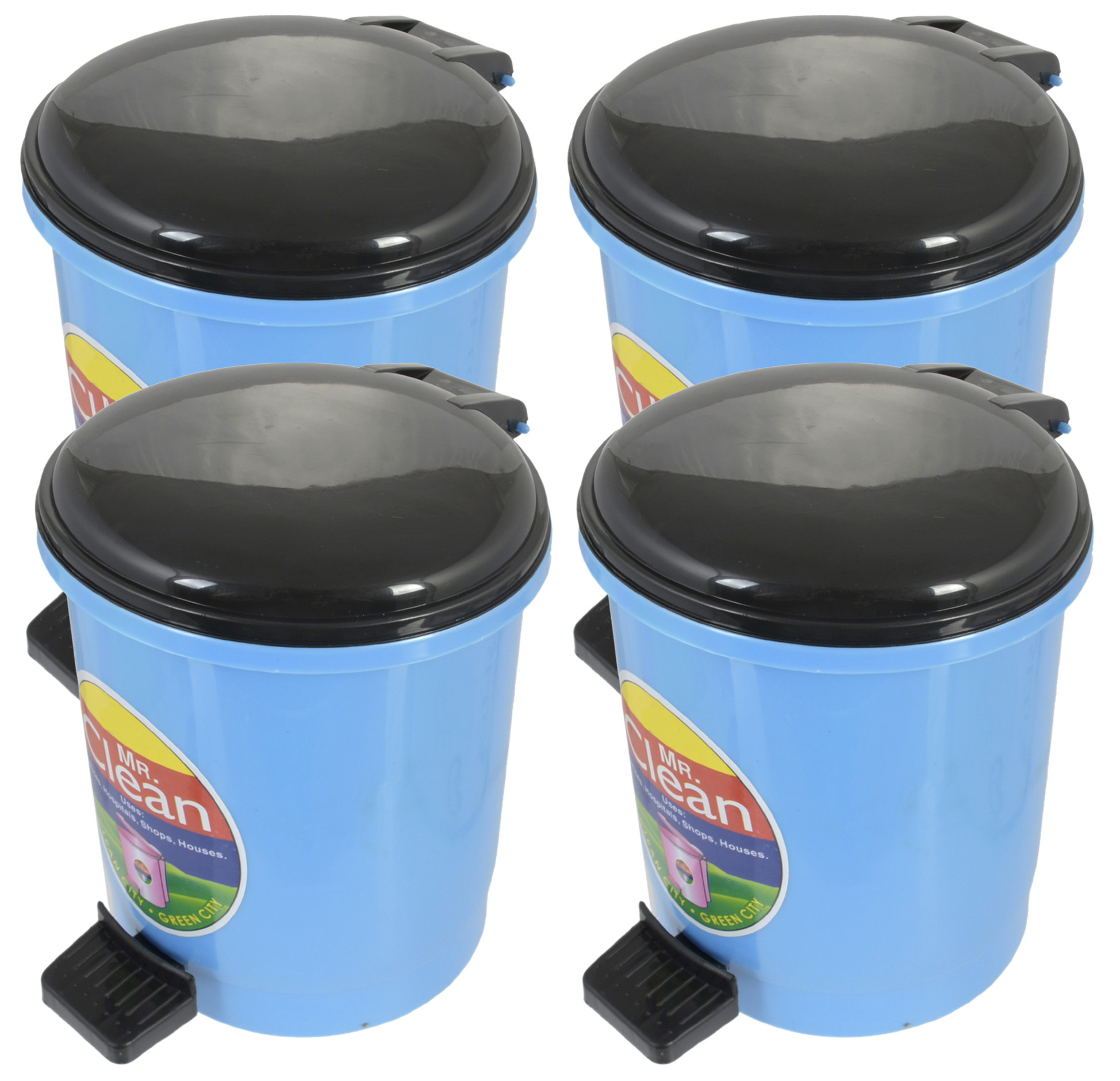 Kuber Industries Table Top Desk Garbage Dustbin Trash for Office Home Work Place,2 Ltr(Blue)