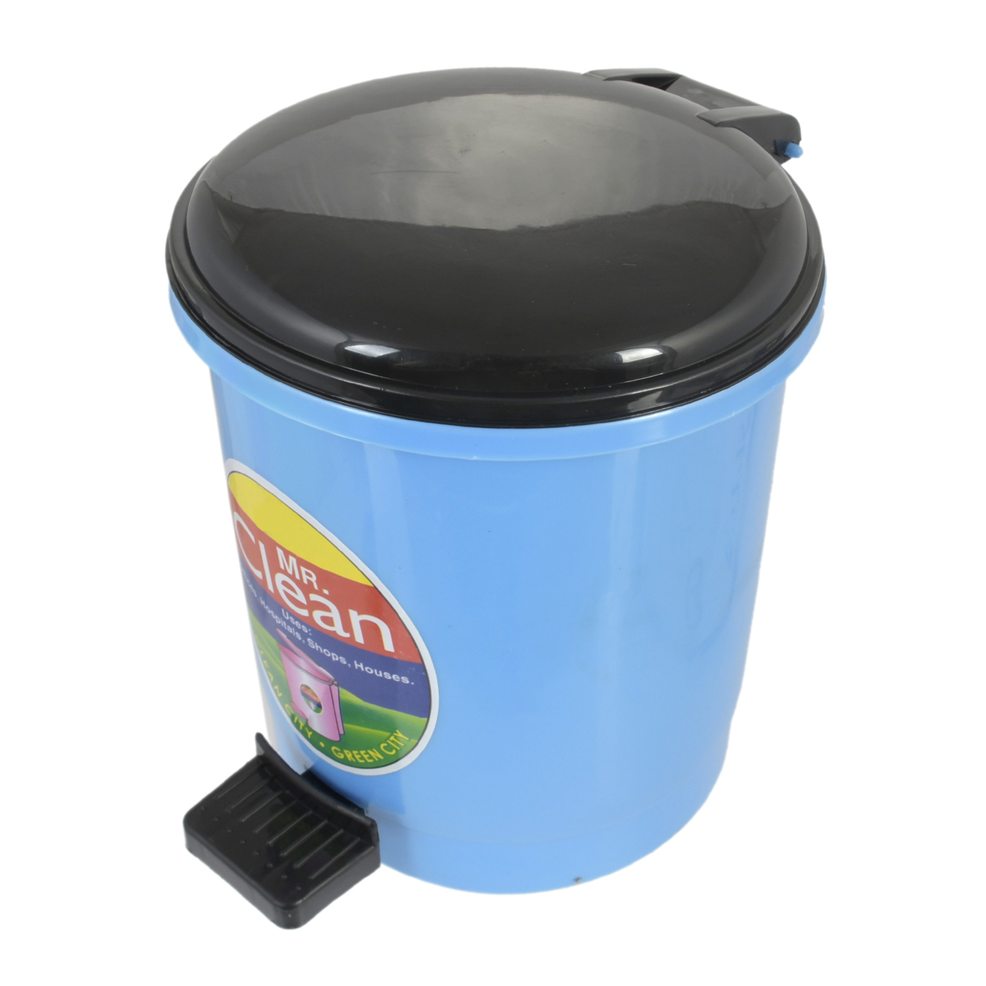 Kuber Industries Table Top Desk Garbage Dustbin Trash for Office Home Work Place,2 Ltr(Blue & Purple)