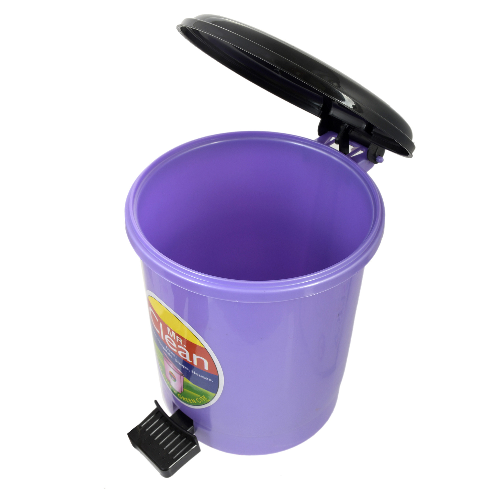 Kuber Industries Table Top Desk Garbage Dustbin Trash for Office Home Work Place,2 Ltr(Blue & Purple)