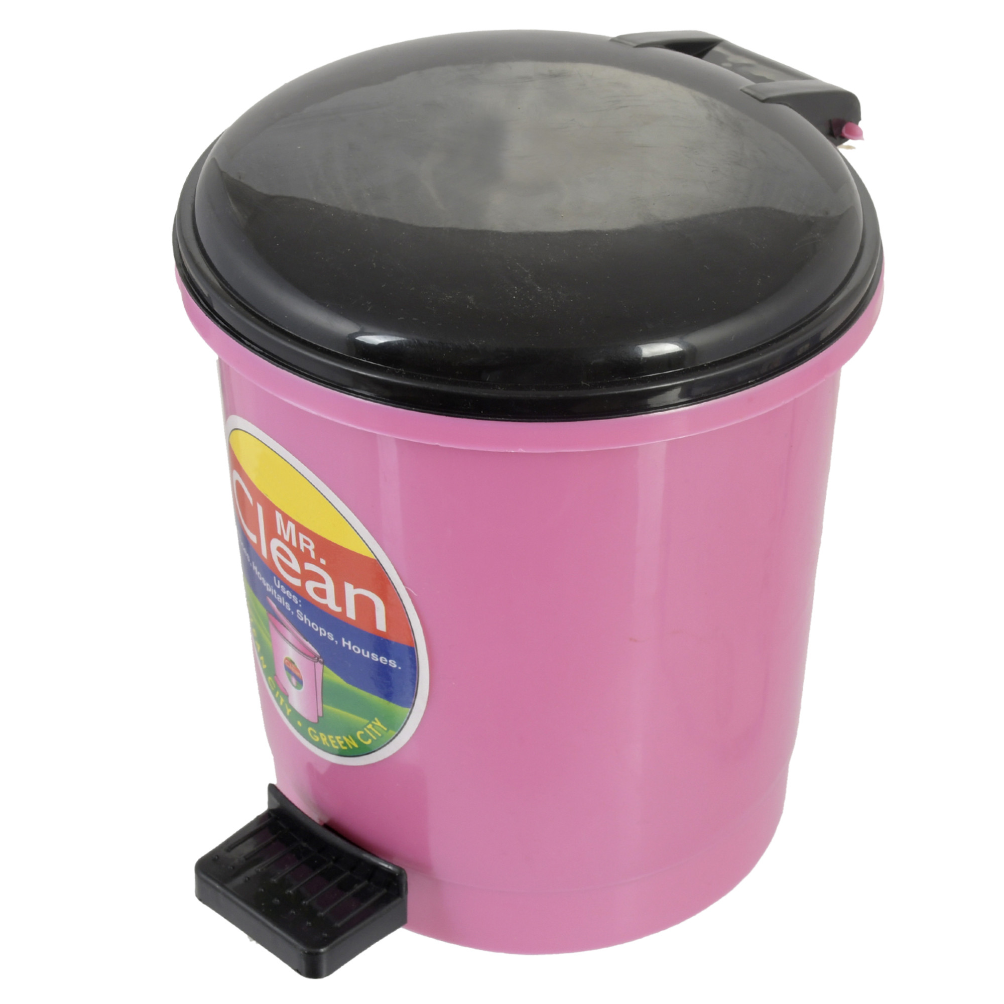 Kuber Industries Table Top Desk Garbage Dustbin Trash for Office Home Work Place,2 Ltr(Pink & Purple)