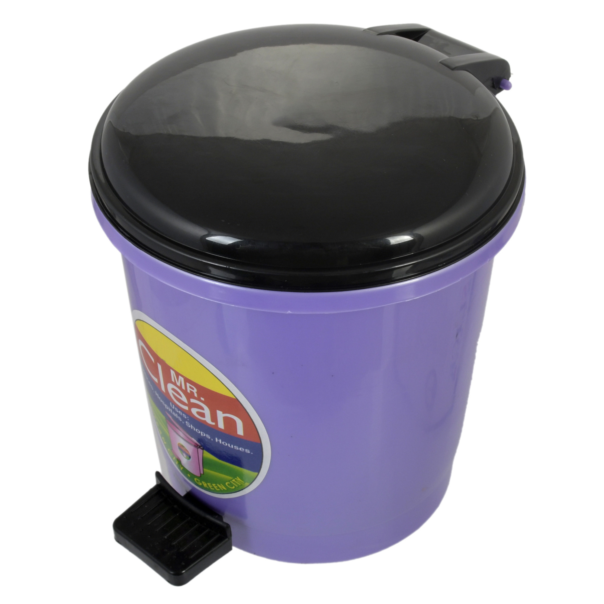 Kuber Industries Table Top Desk Garbage Dustbin Trash for Office Home Work Place,2 Ltr(Purple)