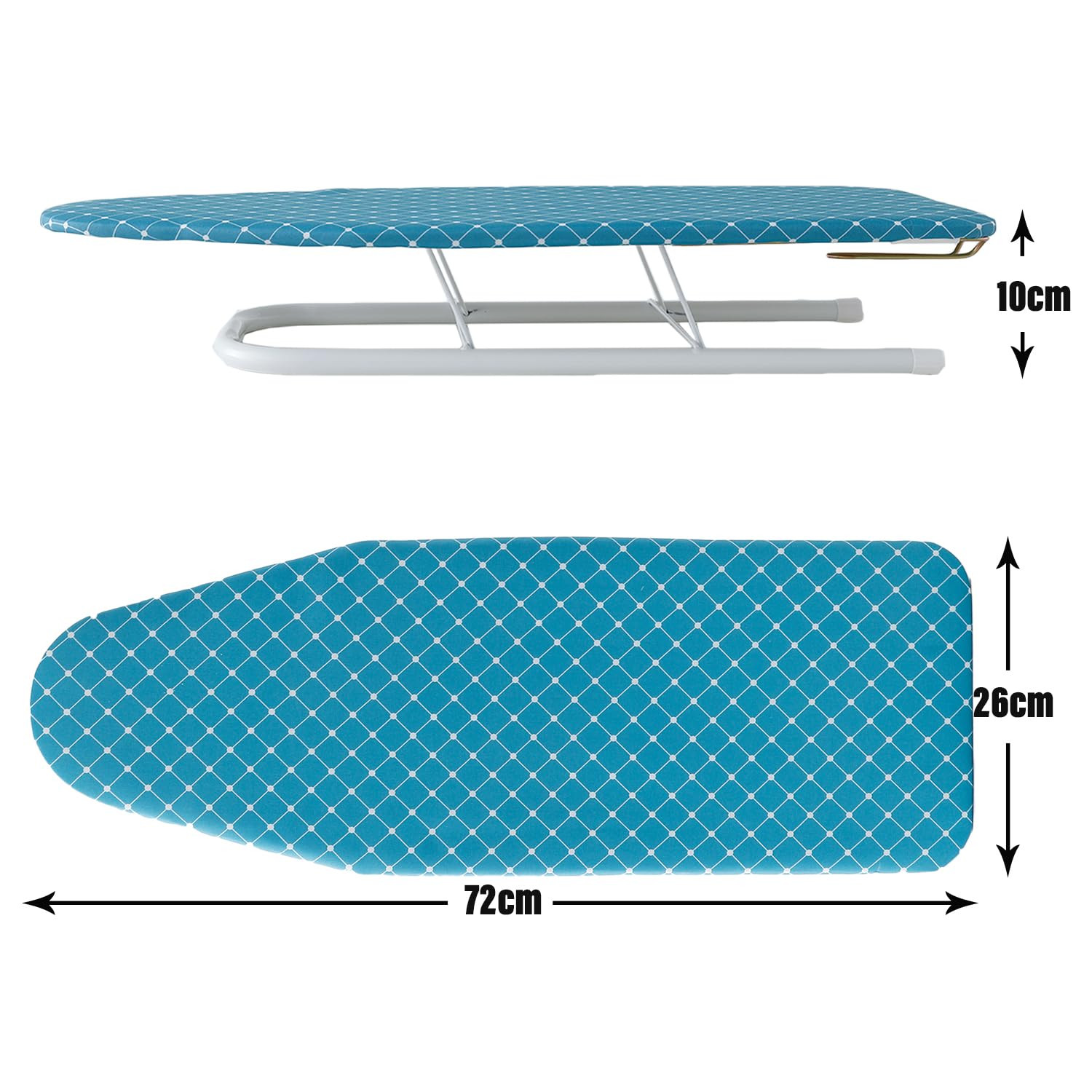 Kuber Industries Tabletop Ironing Board|Ironing Stand For Clothes|Press Table Stand For Home (Blue)