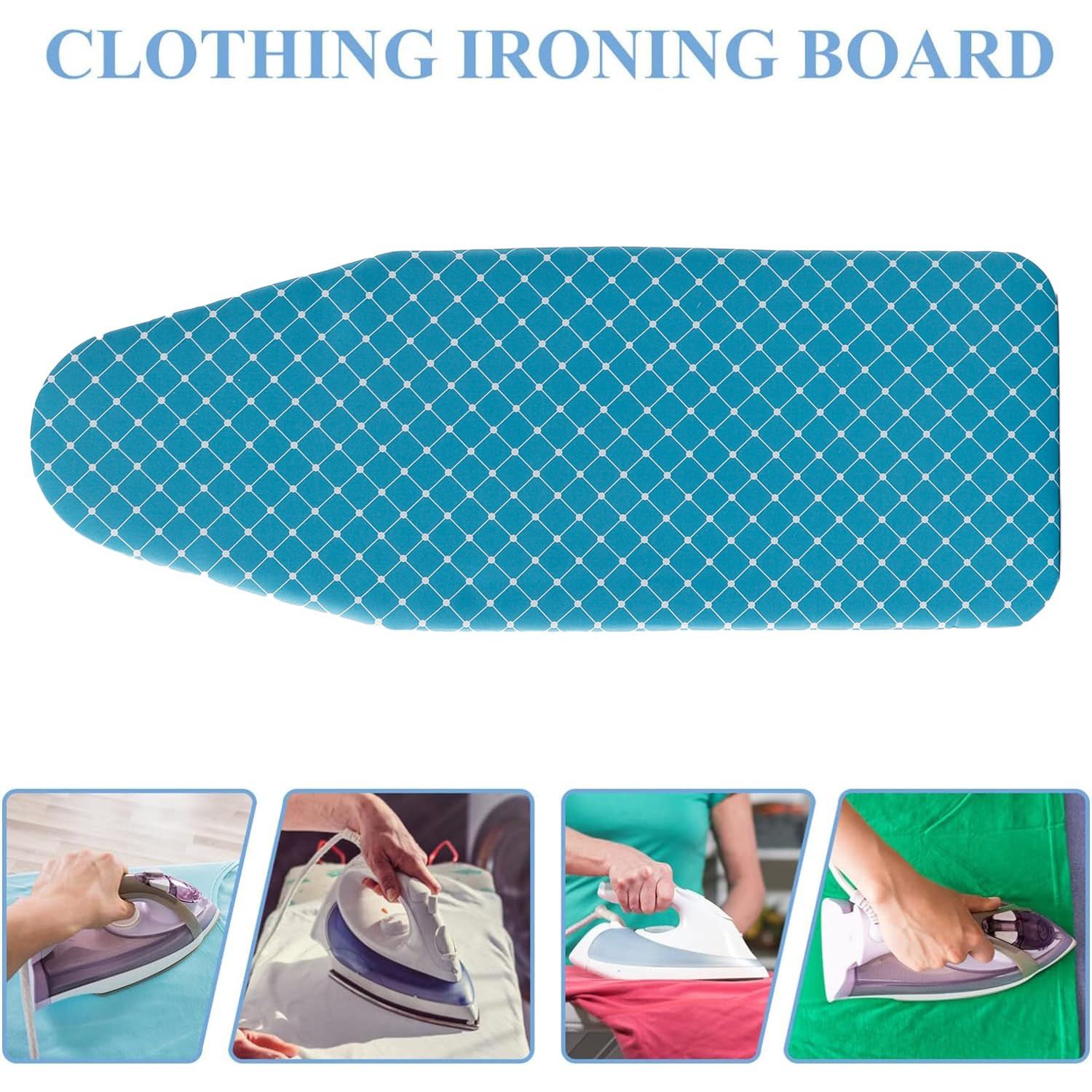 Kuber Industries Tabletop Ironing Board|Ironing Stand For Clothes|Press Table Stand For Home (Blue)