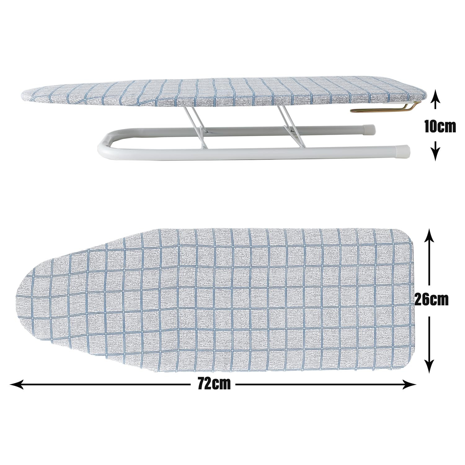 Kuber Industries Tabletop Ironing Board|Ironing Stand For Clothes|Press Table Stand For Home (Grey)
