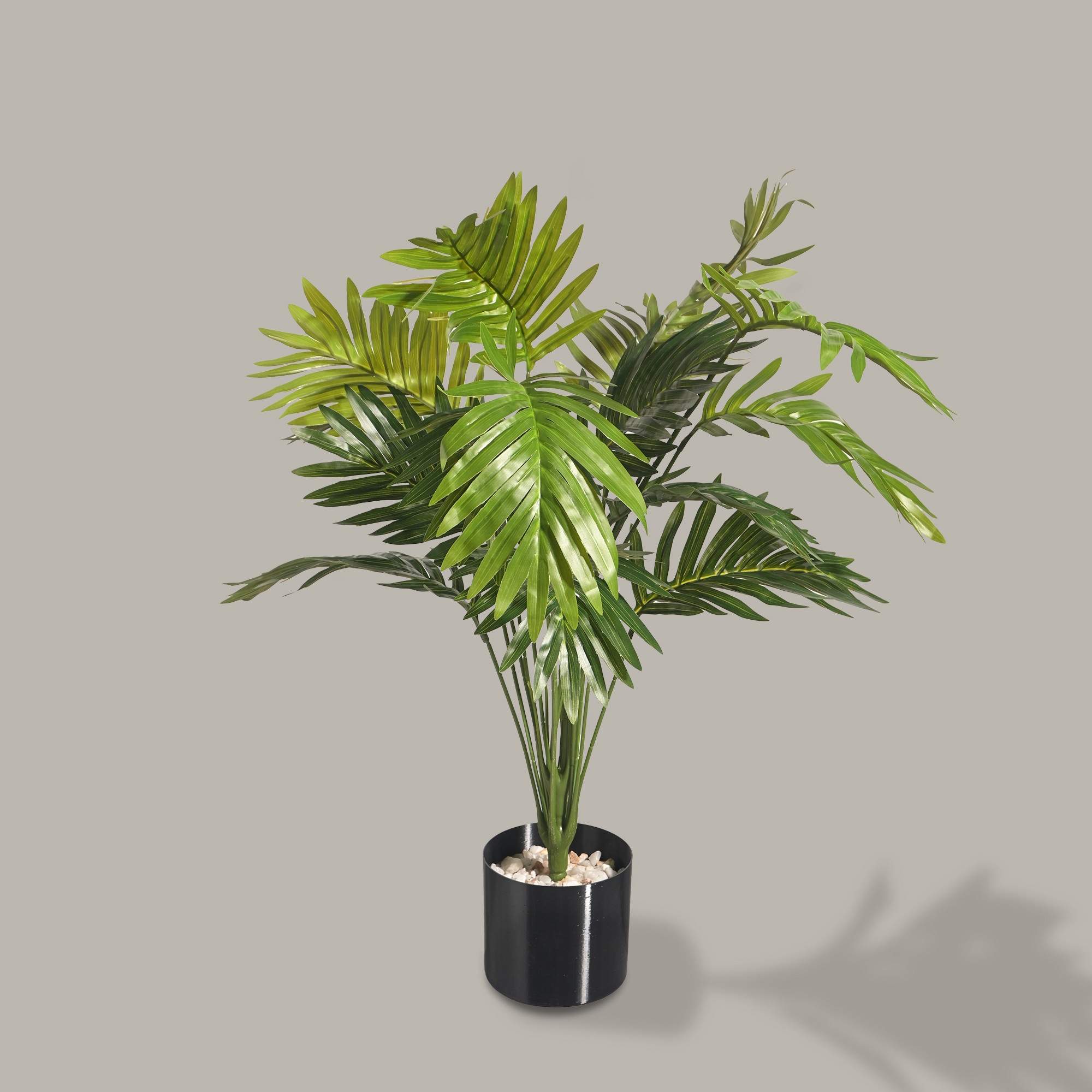Kuber Industries Tall Artificial Plants with Pot Big Size  Faux Leaves Palm Tree for Home Decor  Indoor Outdoor Fake Green Decorative Plants for Living Room Balcony and Office  Green
