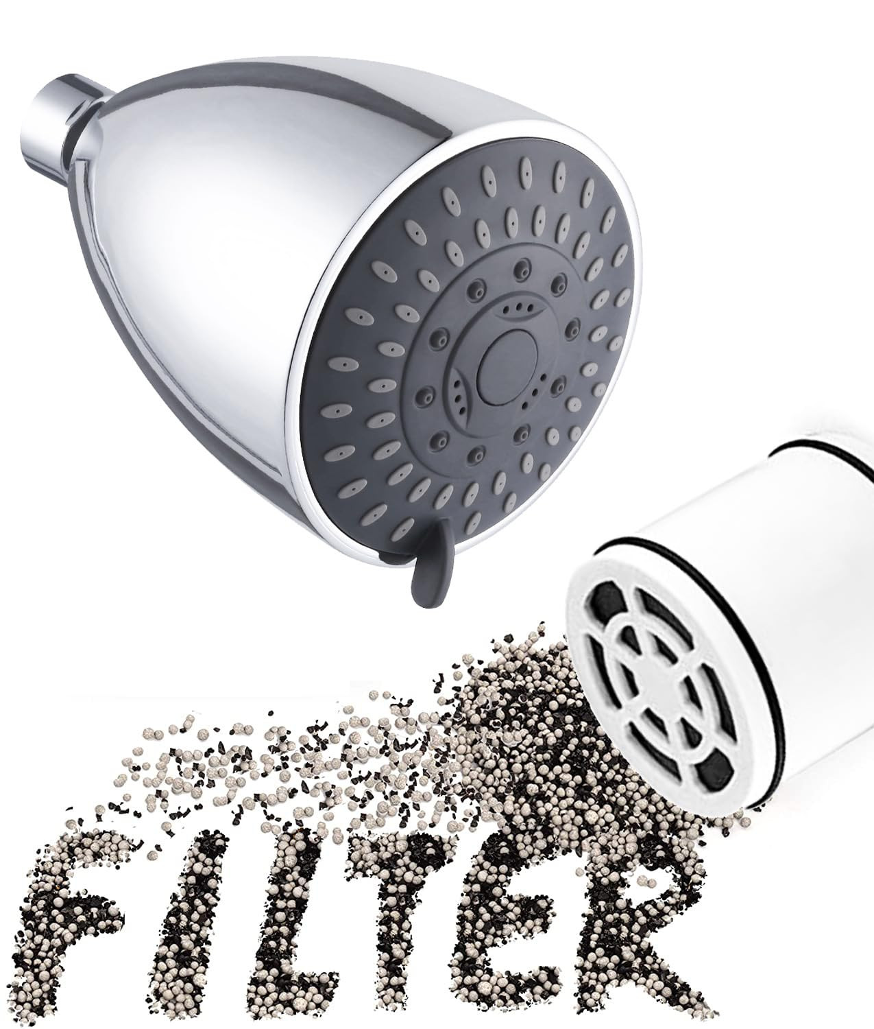 Kuber Industries Tap Water Filter Element | Shower Filter for Hard Water | Hard Water Filter for Chlorine Removal | 15 Stages Compound Filter Set | 22091-S | White