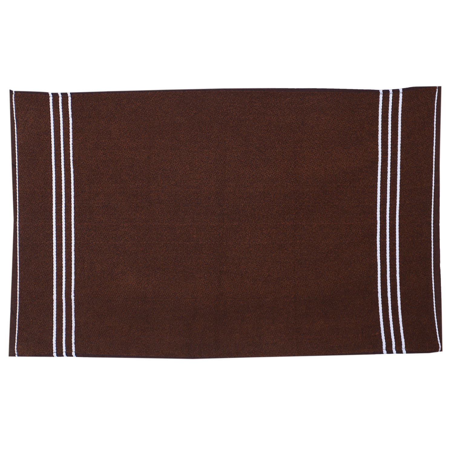 Kuber Industries Three Stripes Design Super Absorbent Cotton Hand Towel|Face Towel for Men,Women & Kids (Brown)