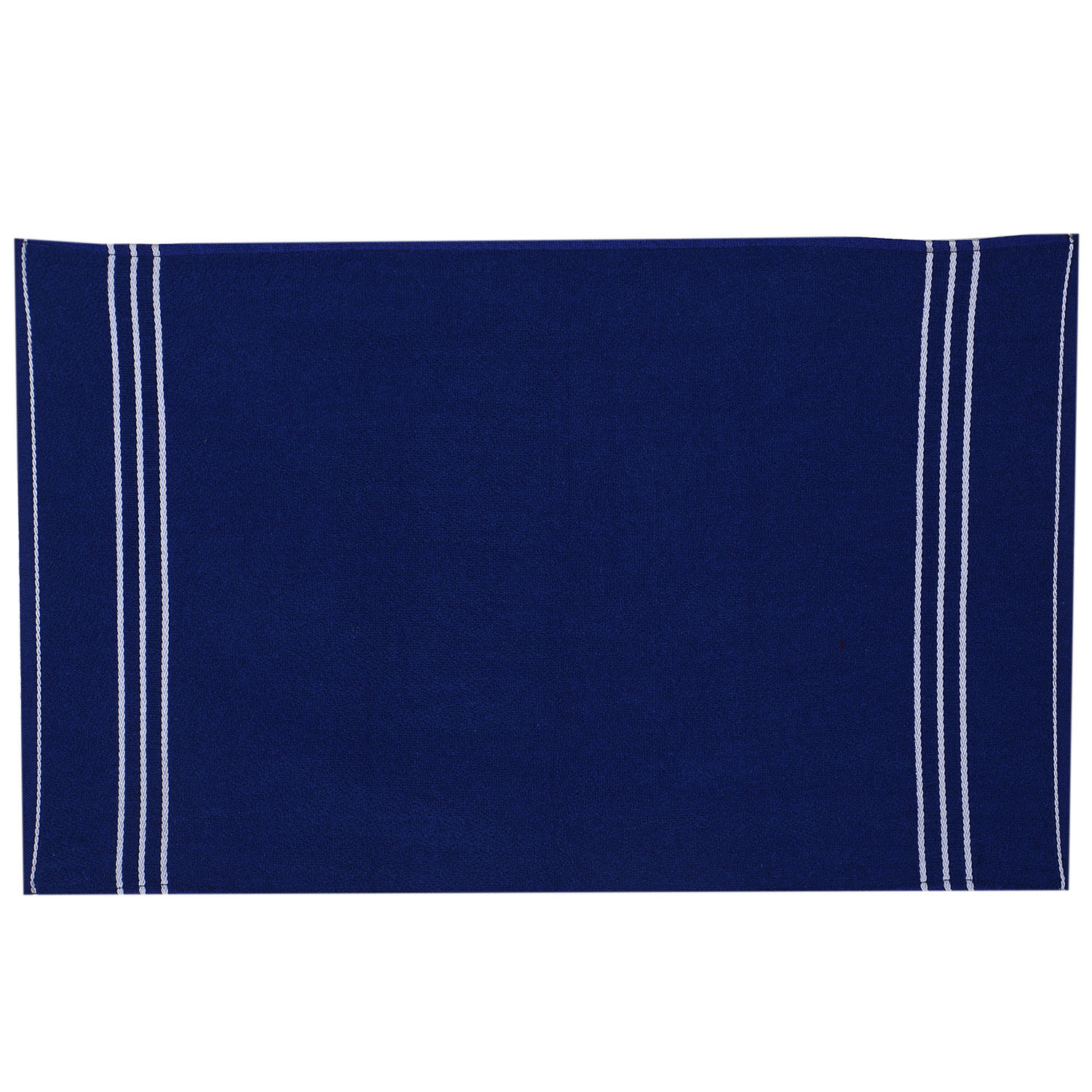 Kuber Industries Three Stripes Design Super Absorbent Cotton Hand Towel|Face Towel for Men,Women & Kids Brown & Blue)