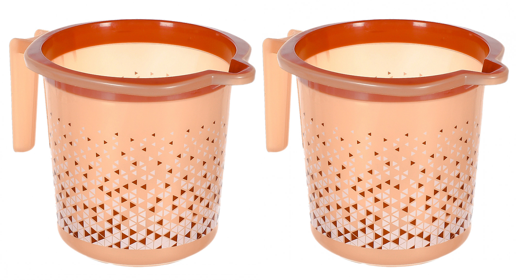 Kuber Industries Tinted Print Plastic Bathroom Mug 1.5 Litre- (Brown)-46KM0227