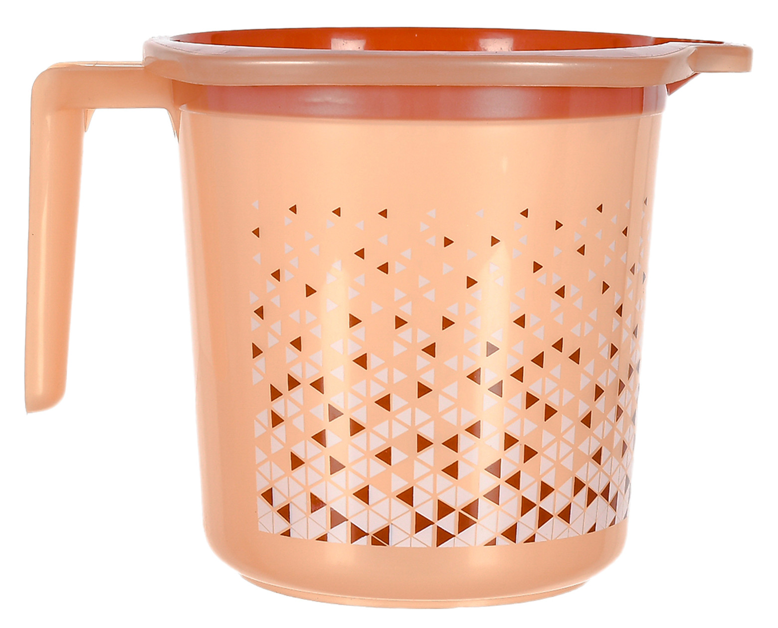 Kuber Industries Tinted Print Plastic Bathroom Mug 1.5 Litre- (Brown)-46KM0227