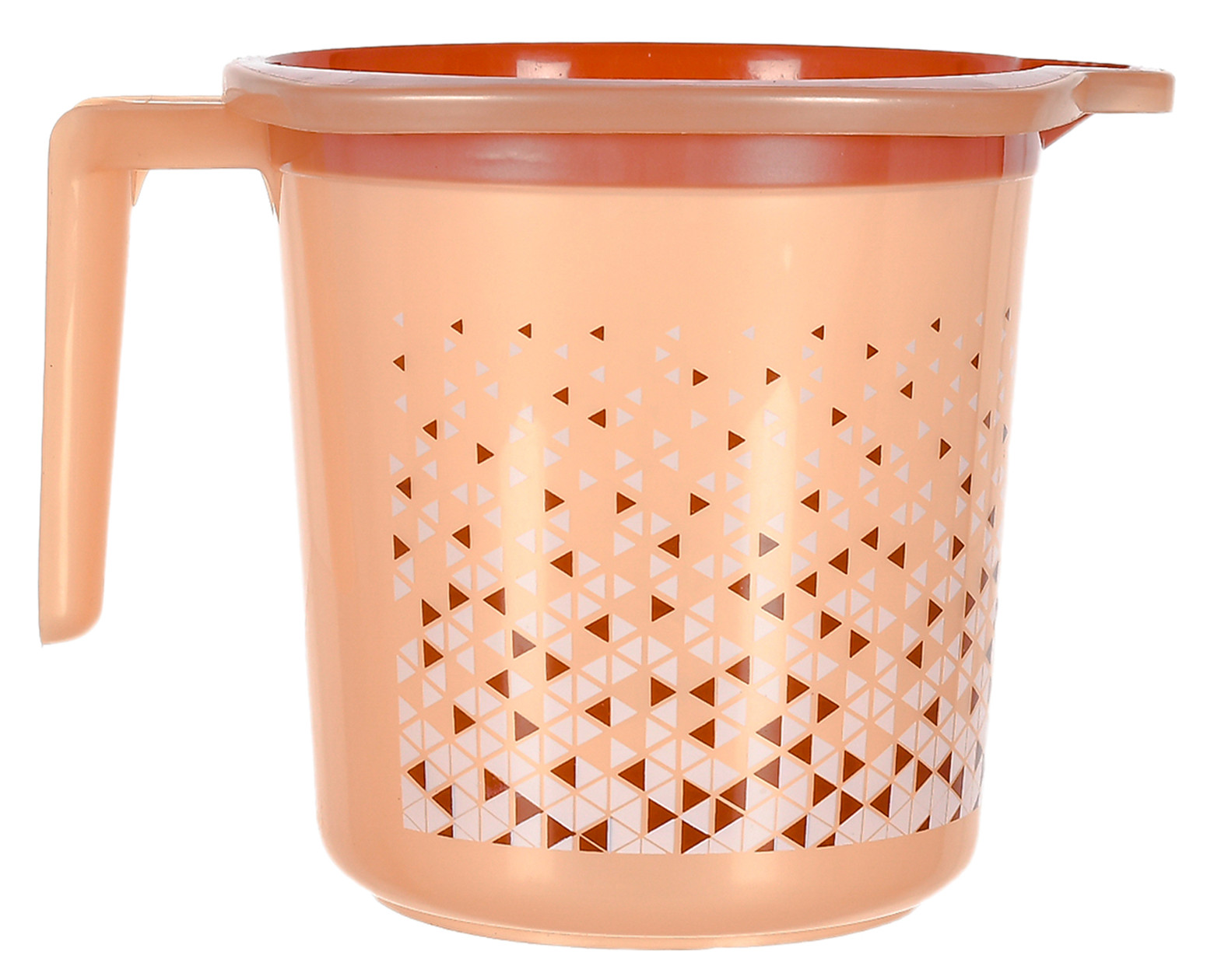 Kuber Industries Tinted Print Plastic Bathroom Mug 1.5 Litre- (Brown)-46KM0227