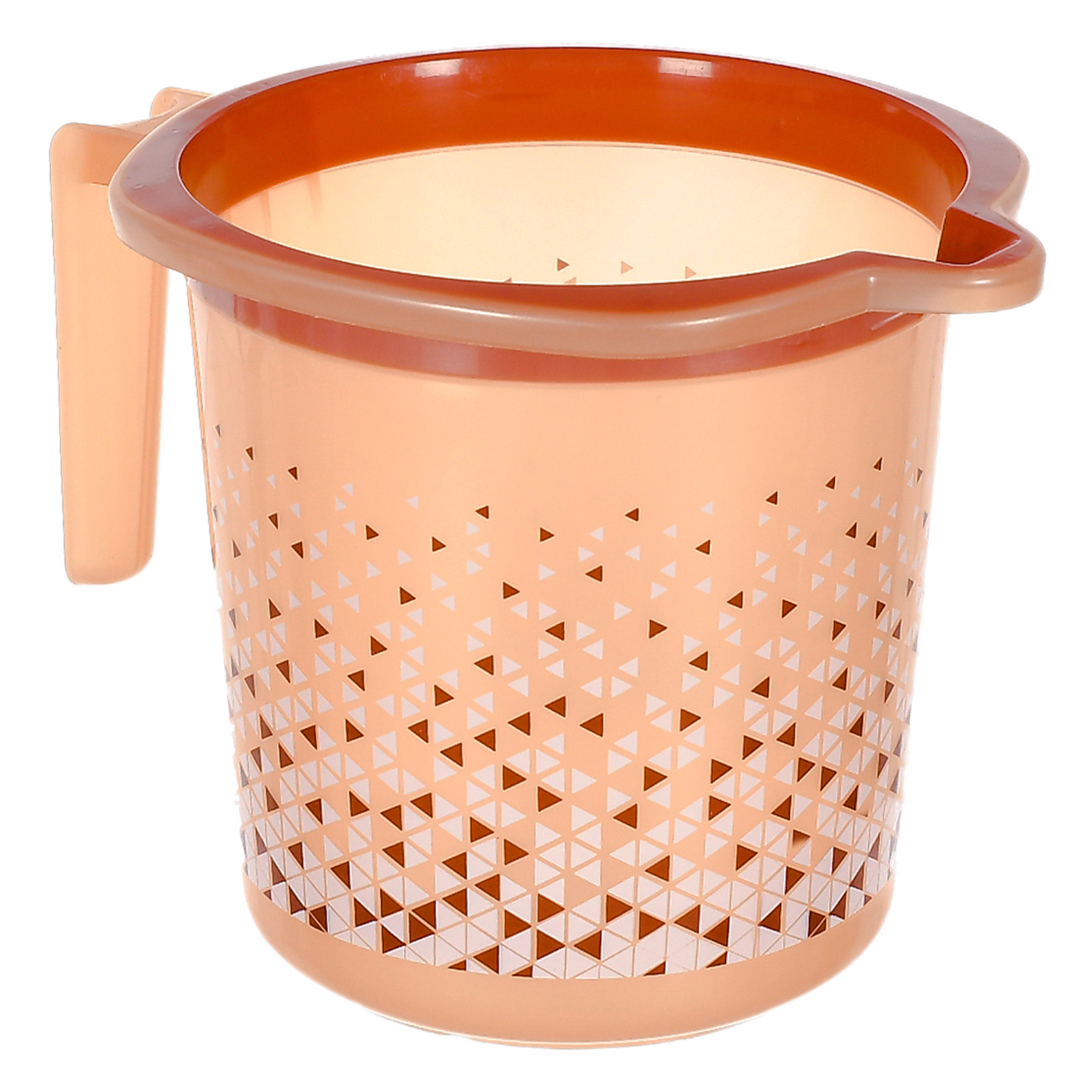 Kuber Industries Tinted Print Plastic Bathroom Mug 1.5 Litre- (Brown)-46KM0227