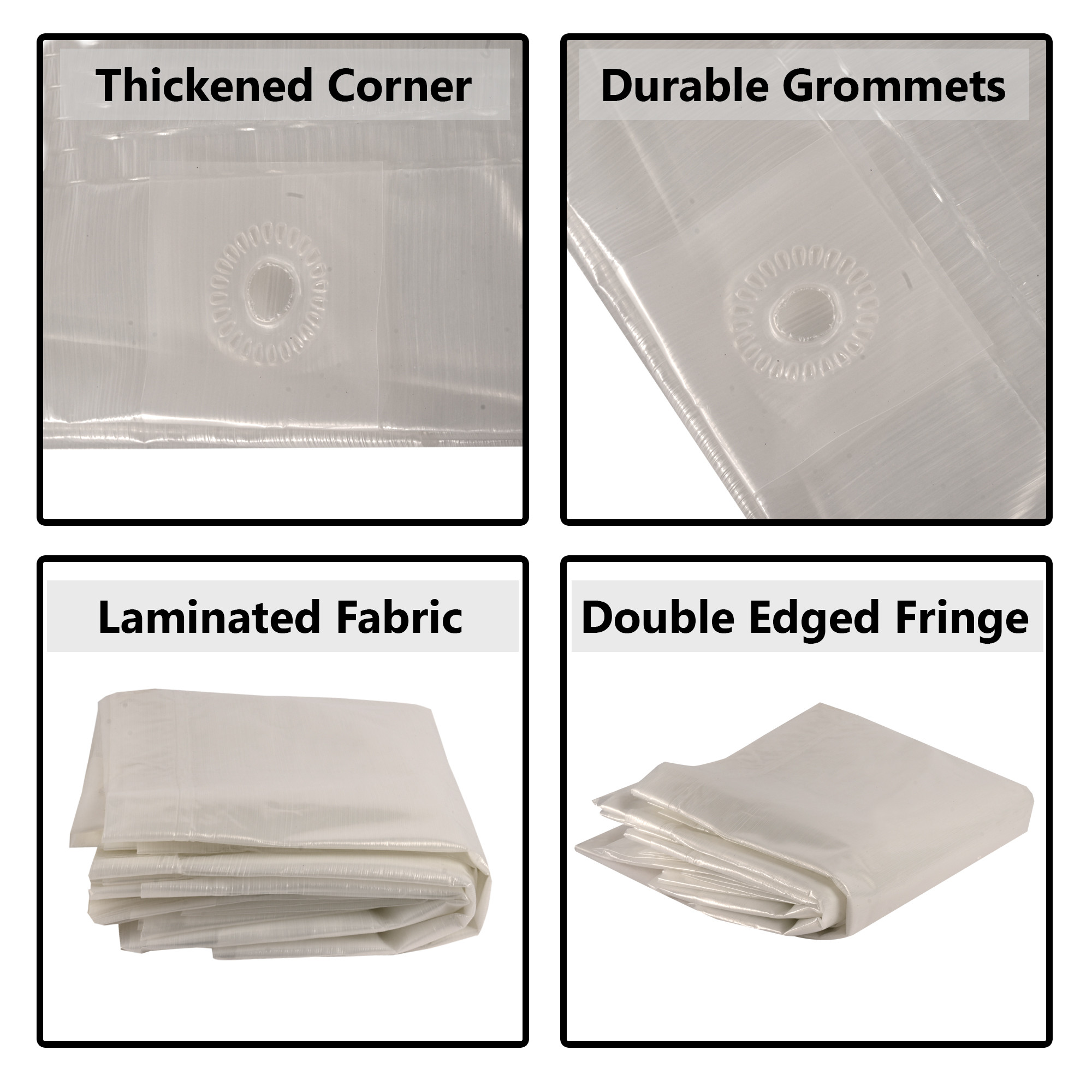 Kuber Industries Tirpal   Waterproof Tarpaulin Sheet  Eco-Friendly Tent Tirpal  120 GSM Tadpatri  Tharpai  Thadika  Thappi  Tarp  Lightweight Premium Tirpal  White