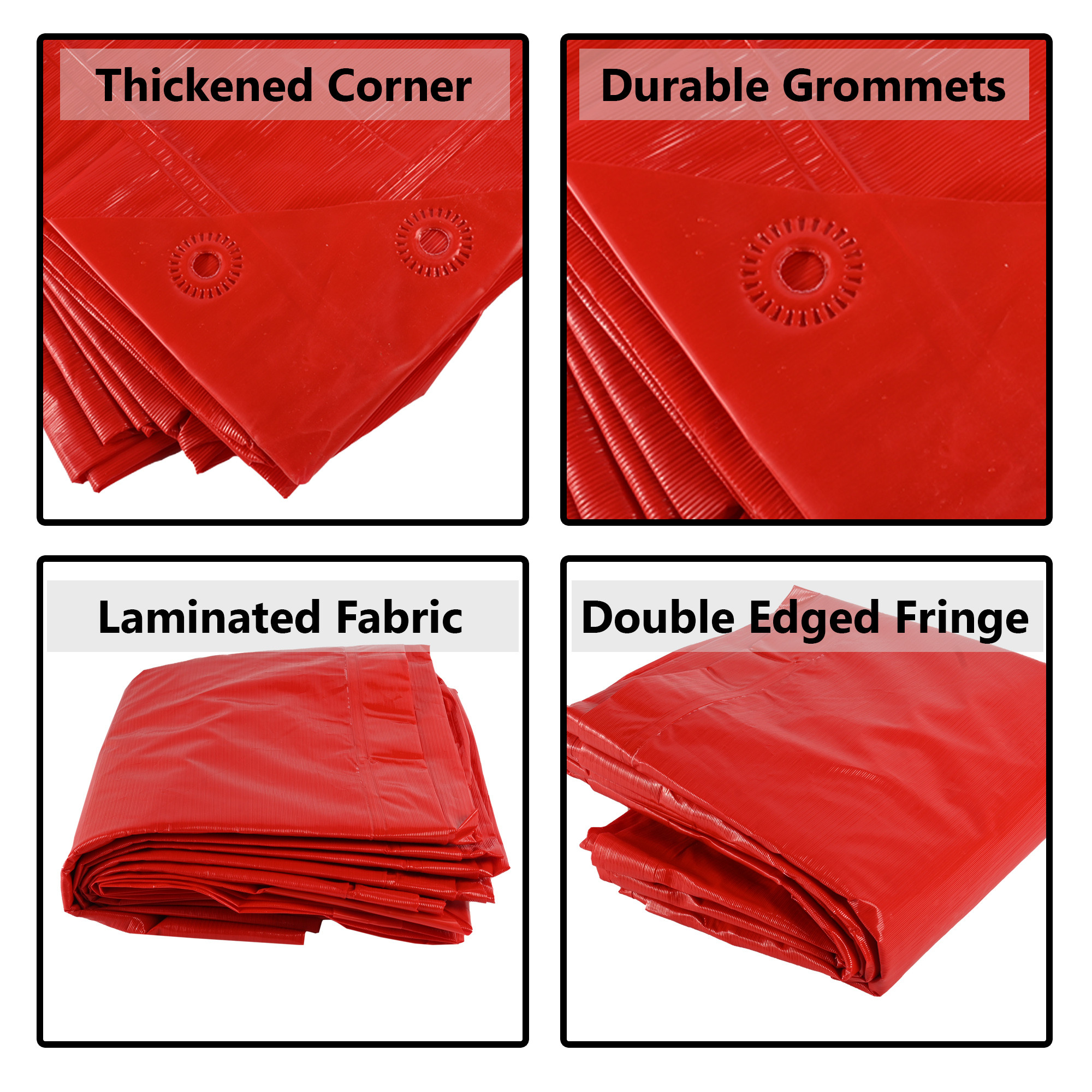 Kuber Industries Tirpal   Waterproof Tarpaulin Sheet  Eco-Friendly Tent Tirpal  120 GSM Tadpatri  Tharpai  Thadika  Thappi  Tarp  Lightweight Premium Tirpal  Red