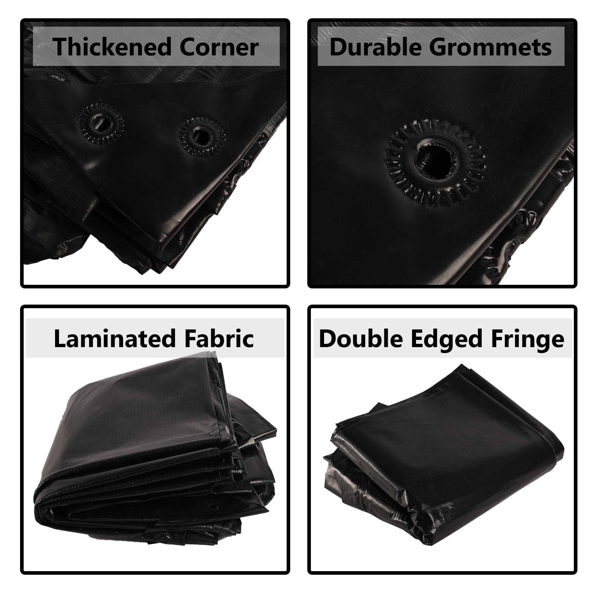 Kuber Industries Tirpal   Waterproof Tarpaulin Sheet  Eco-Friendly Tent Tirpal  120 GSM Tadpatri  Tharpai  Thadika  Thappi  Tarp  Lightweight Premium Tirpal  Black